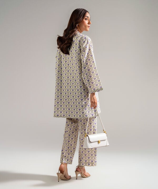 2 Piece - Embroidered Cambric Suit