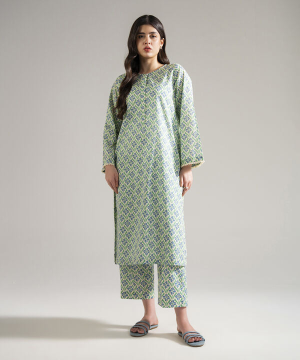 2 Piece - Printed Cambric Suit