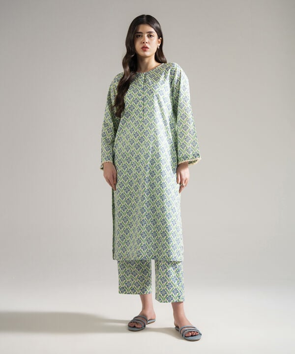 2 Piece - Printed Cambric Suit