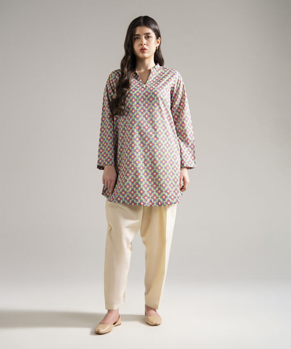 2 Piece - Printed Cambric Suit