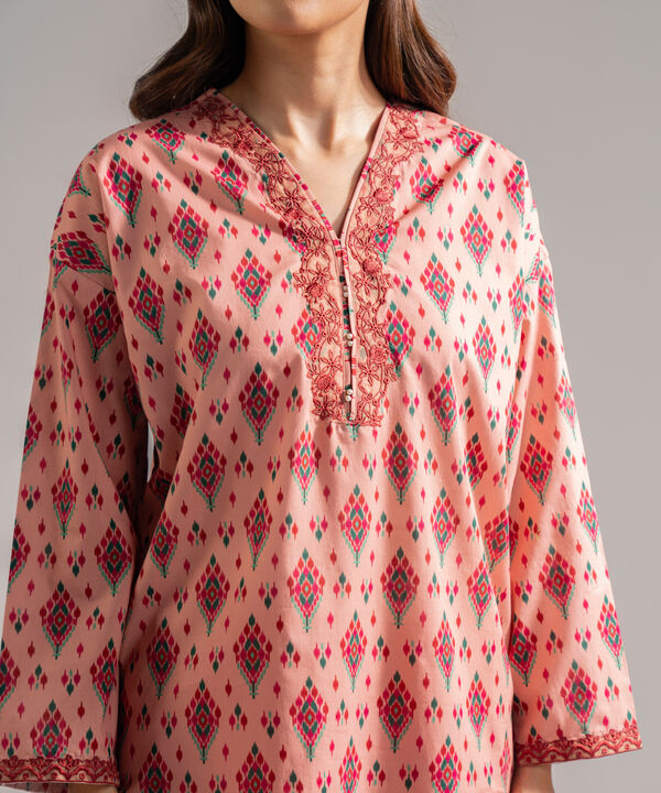 2 Piece - Embroidered Cambric Suit