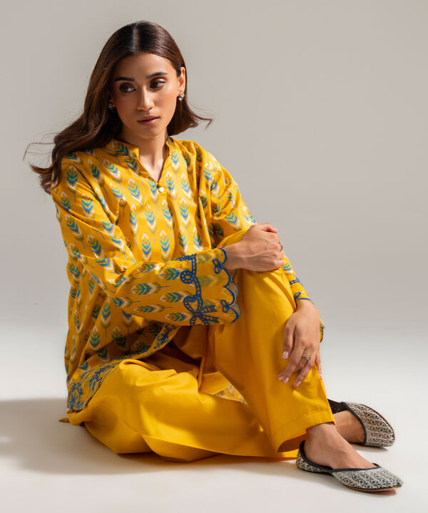 2 Piece - Embroidered Cambric Suit