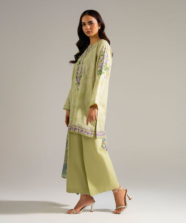 3 Piece - Embroidered Cambric Suit