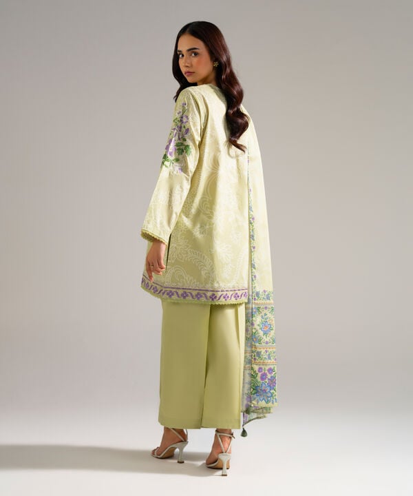 3 Piece - Embroidered Cambric Suit