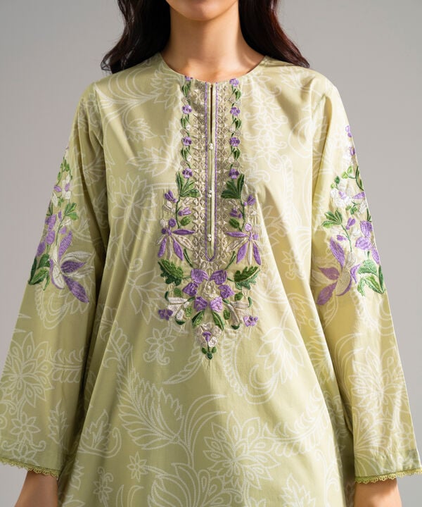 3 Piece - Embroidered Cambric Suit