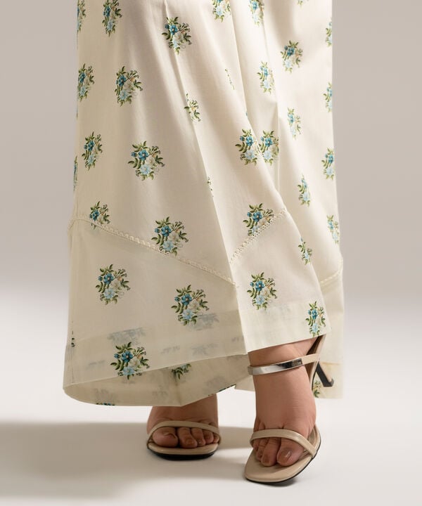 Printed Cambric Flared Pants