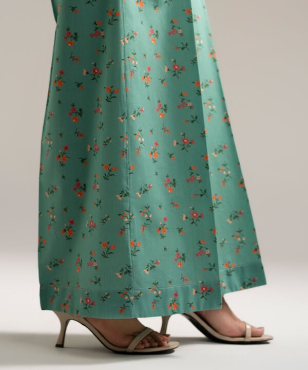 Printed Cambric Flared Pants