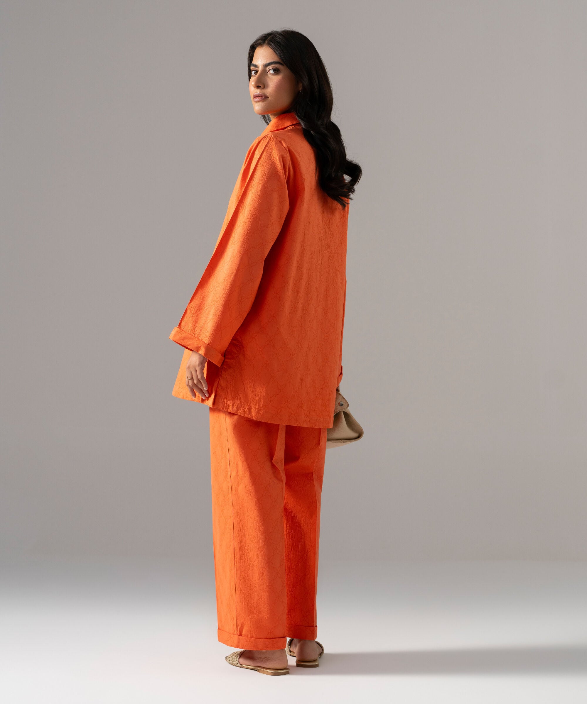 2 Piece - Solid Textured Cotton Suit PBWSCWMRV801