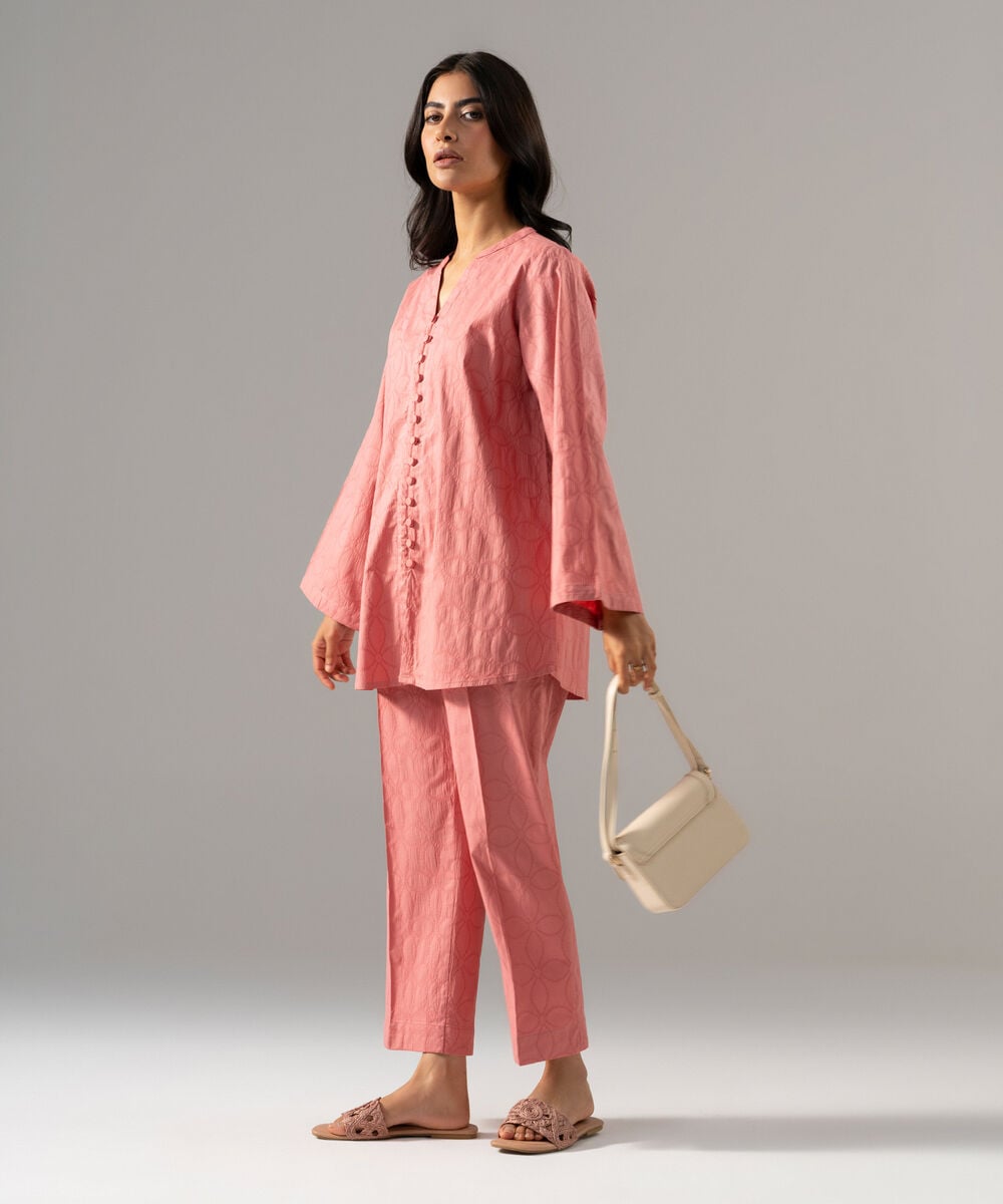 2 Piece - Solid Textured Cotton Suit PBWSCWMRV803