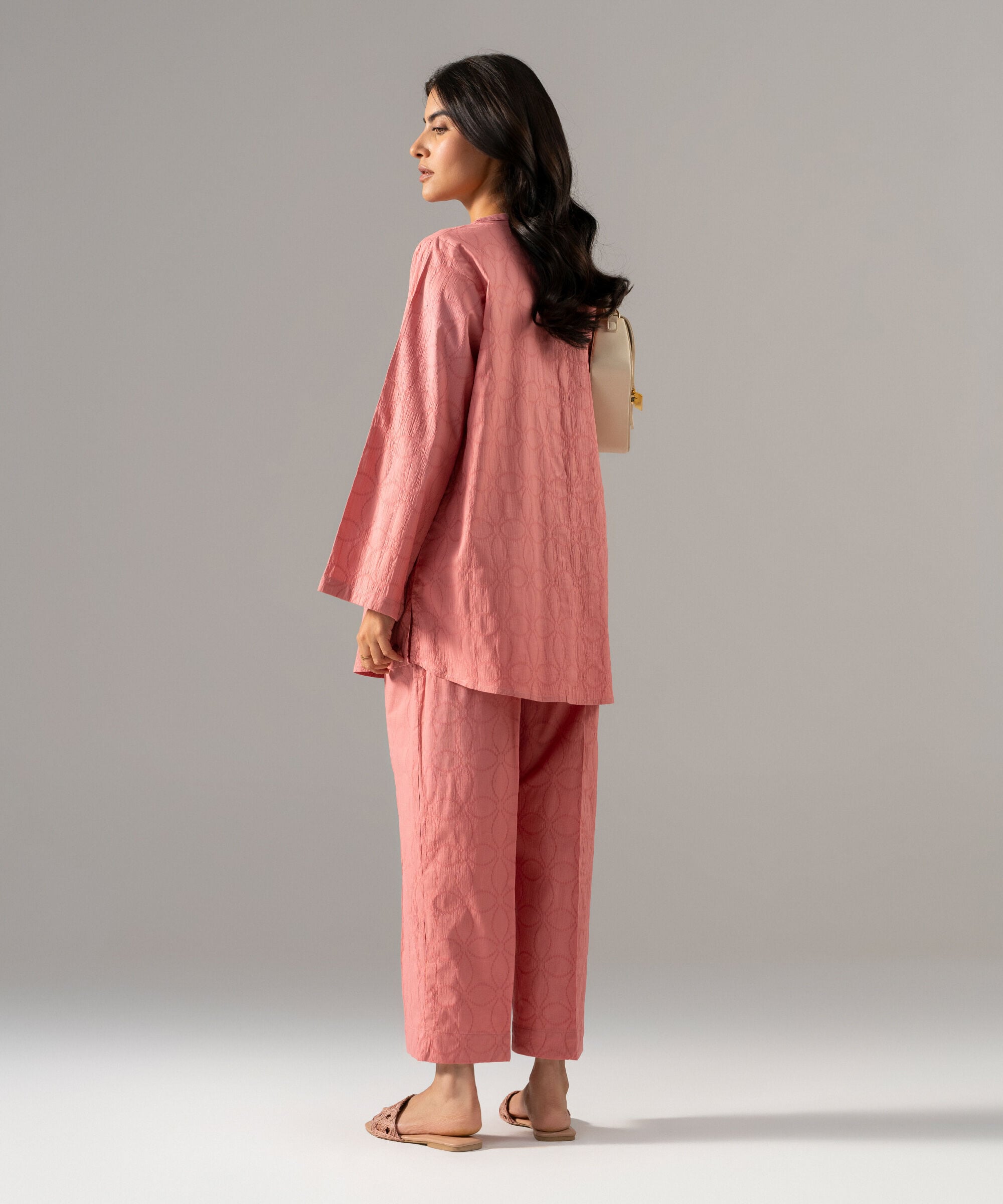 2 Piece - Solid Textured Cotton Suit PBWSCWMRV803