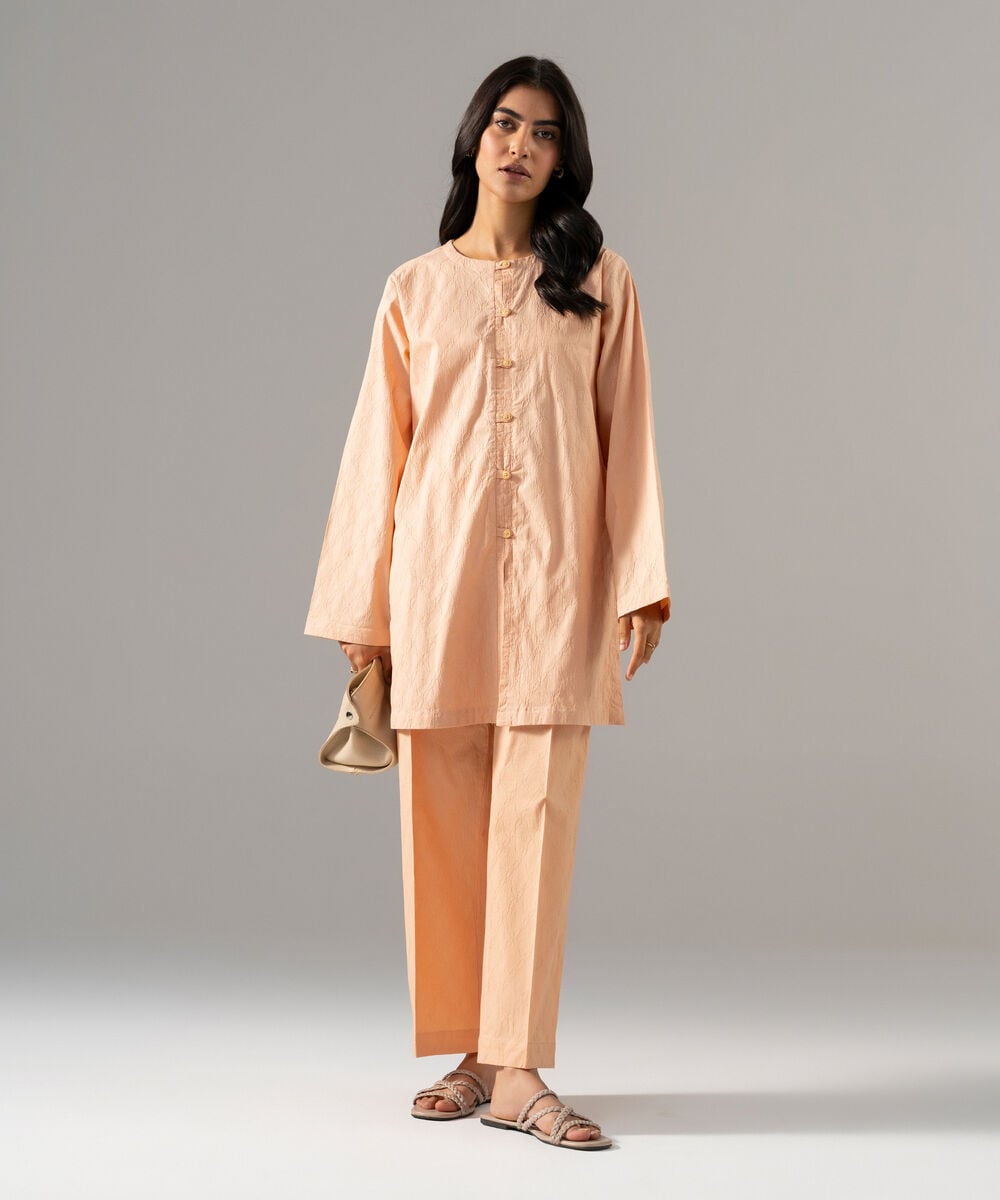 2 Piece - Solid Textured Cotton Suit PBWSCWMRV806