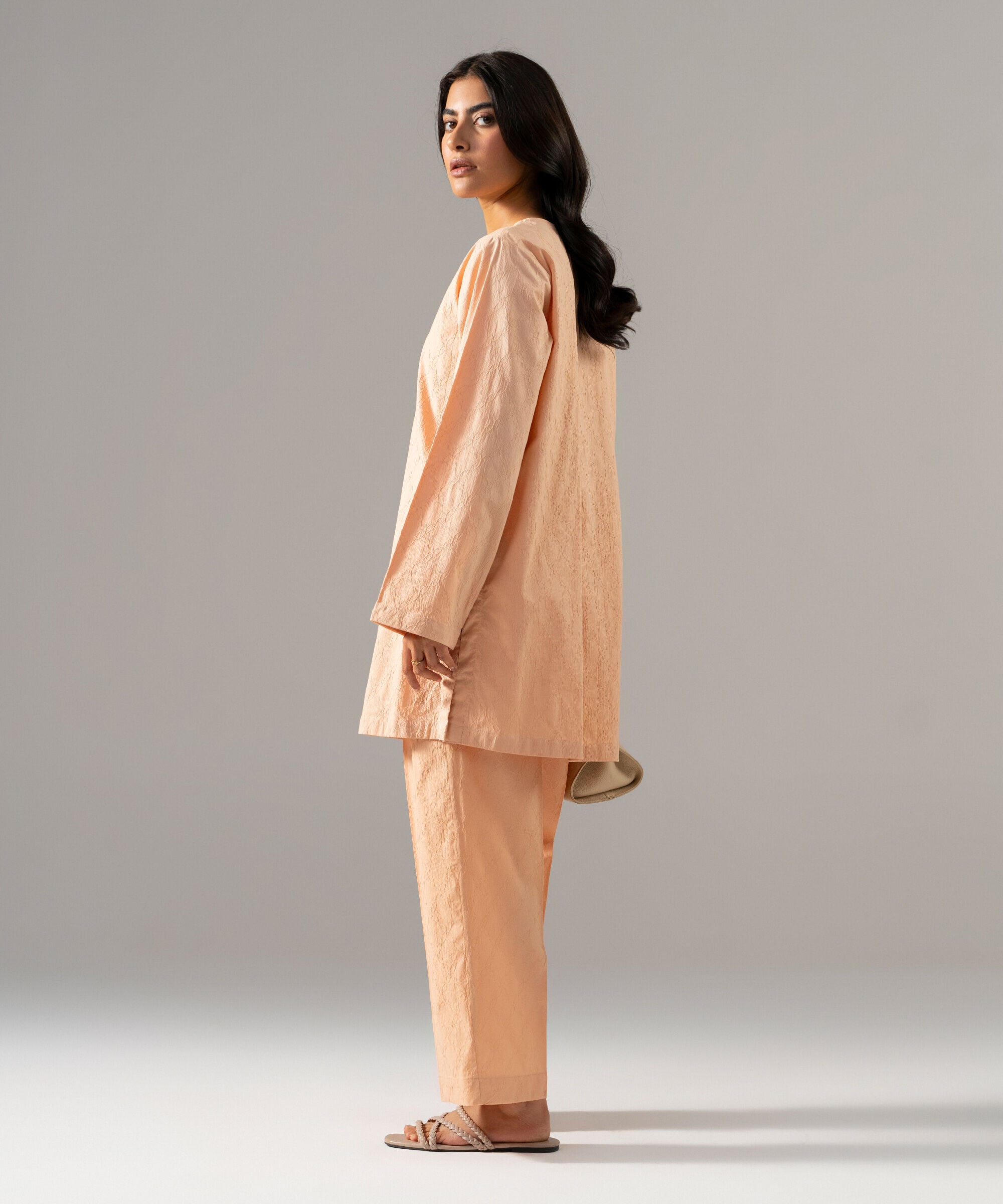 2 Piece - Solid Textured Cotton Suit PBWSCWMRV806
