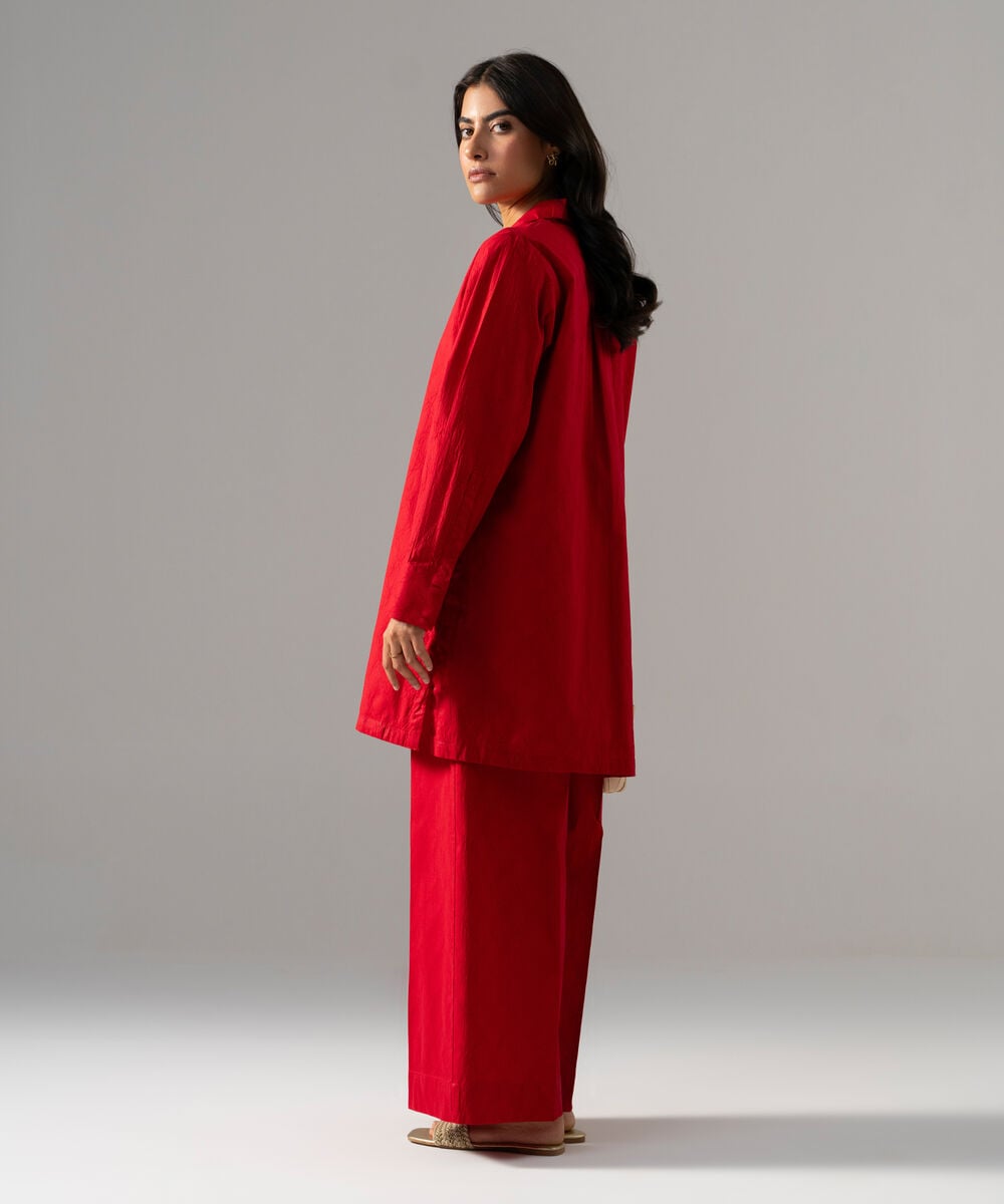 2 Piece - Solid Textured Cotton Suit PBWSCWMRV808
