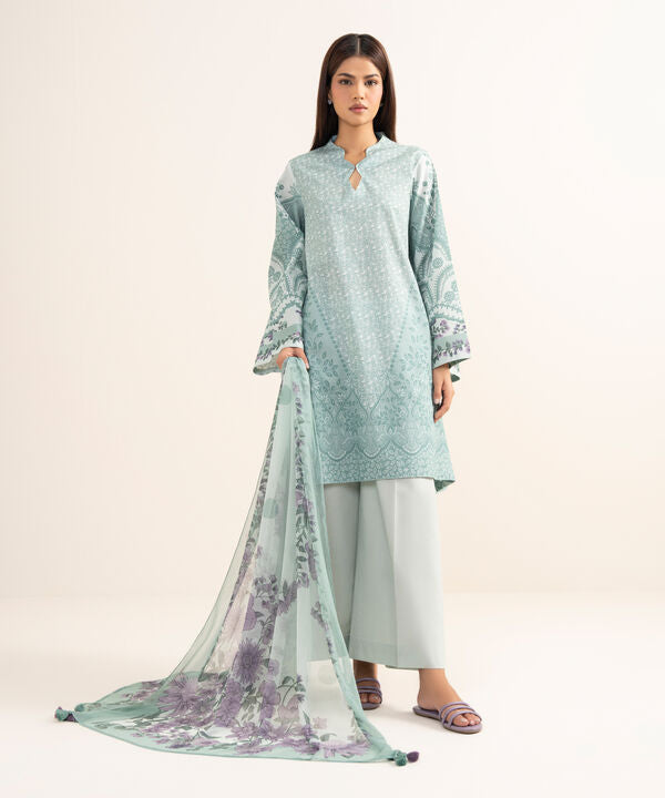 3 Piece - Printed Lawn Suit