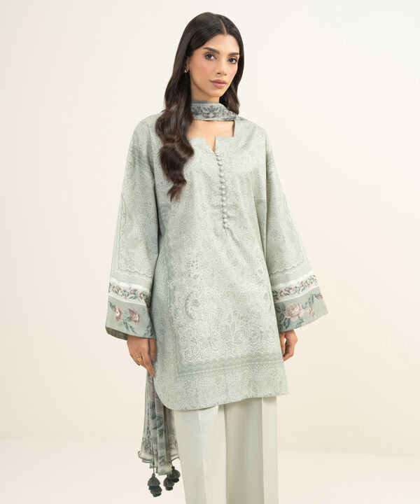 3 Piece - Printed Lawn Suit