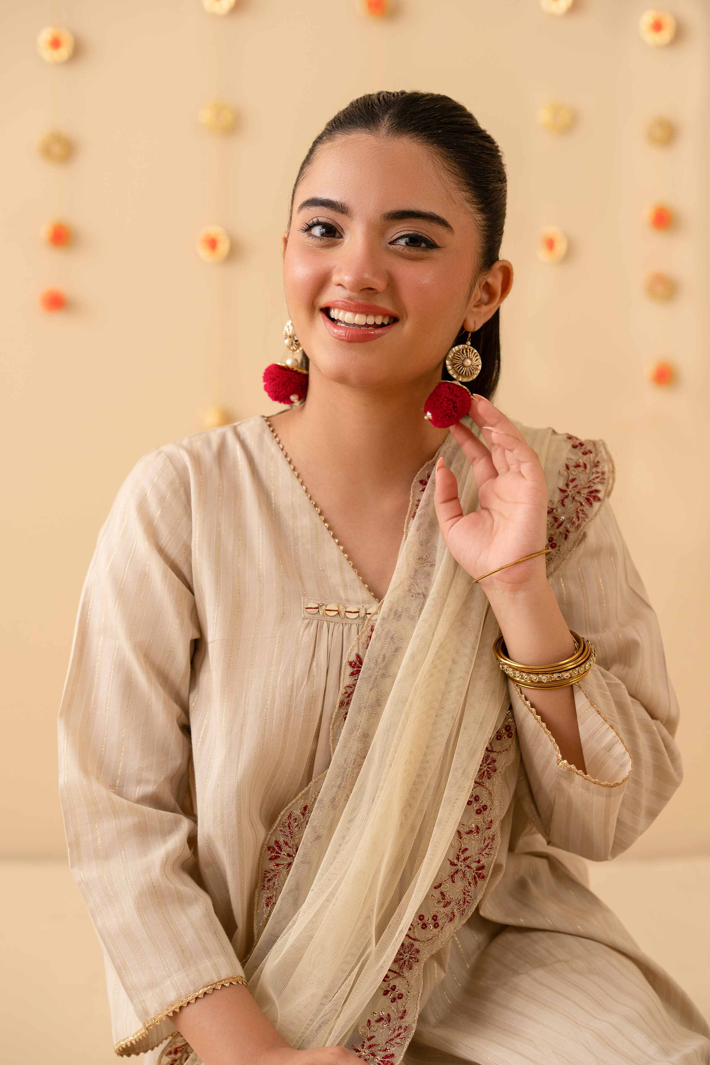 3 Piece - Embroidered Suit - PE25-135