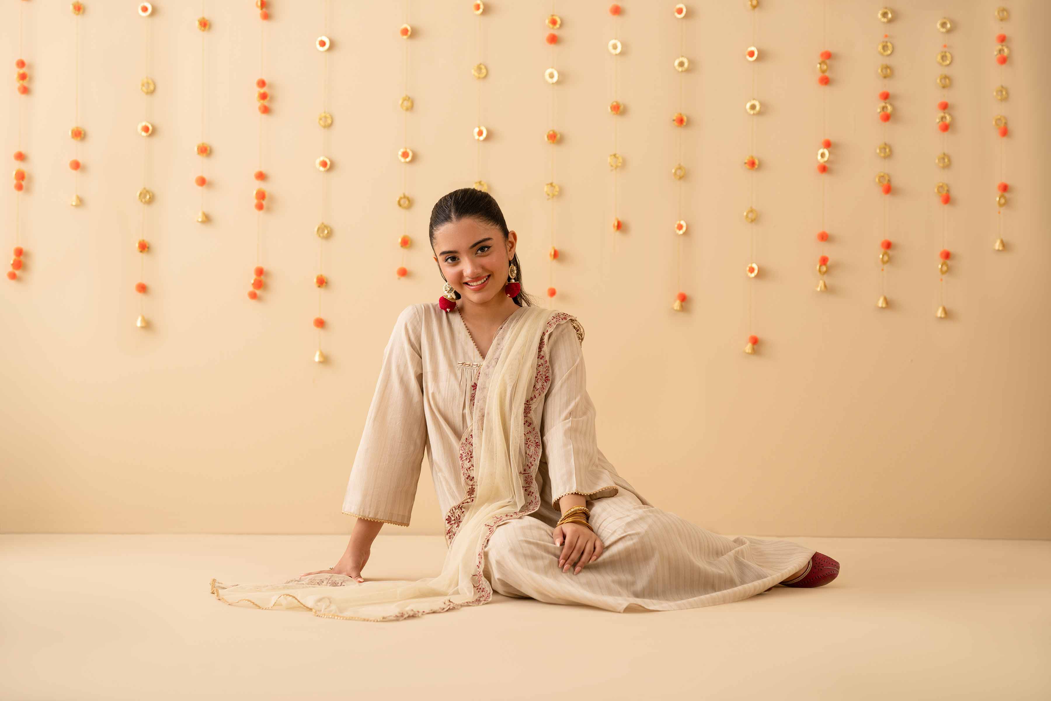 3 Piece - Embroidered Suit - PE25-135