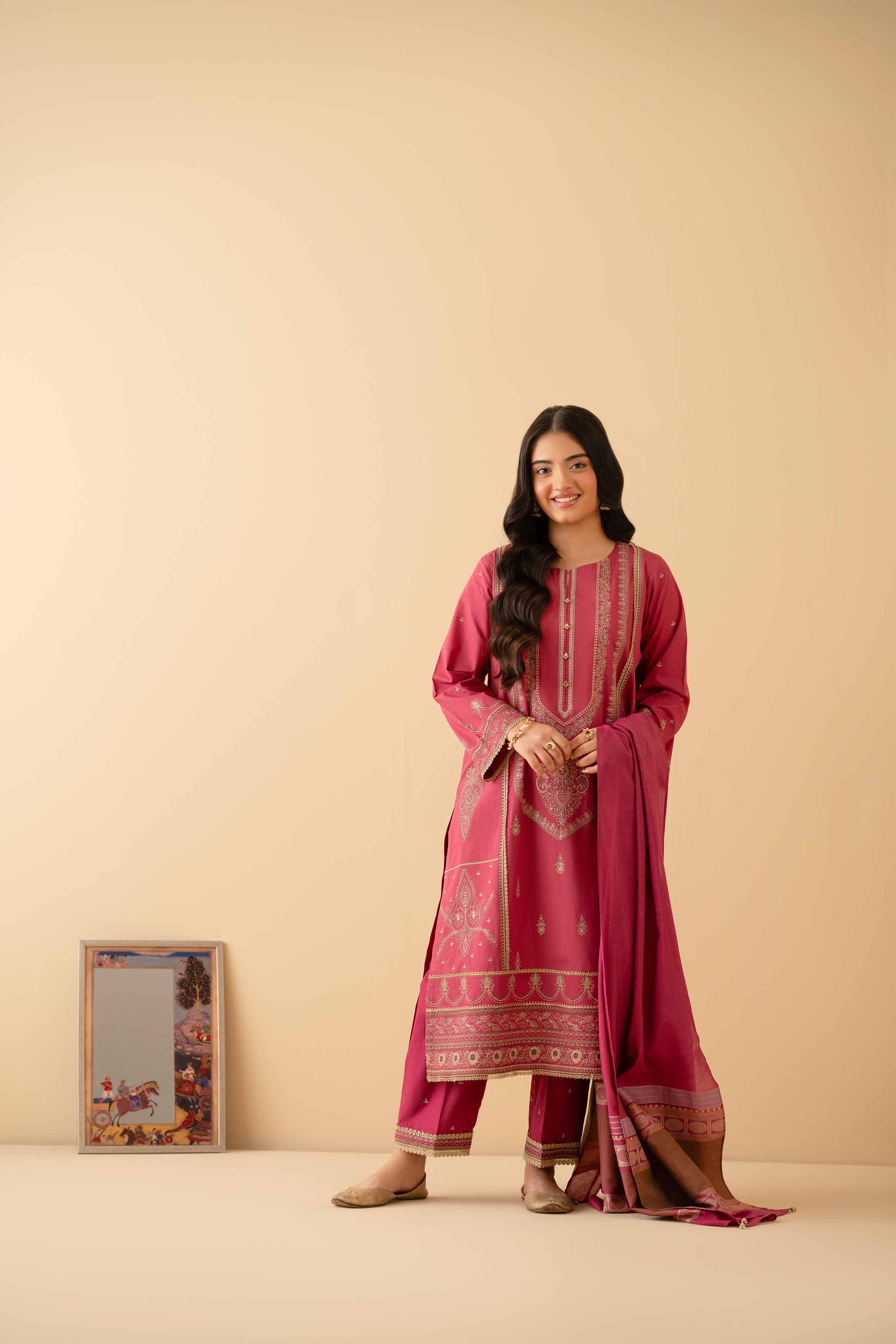 3 Piece - Embroidered Suit - PE25-232