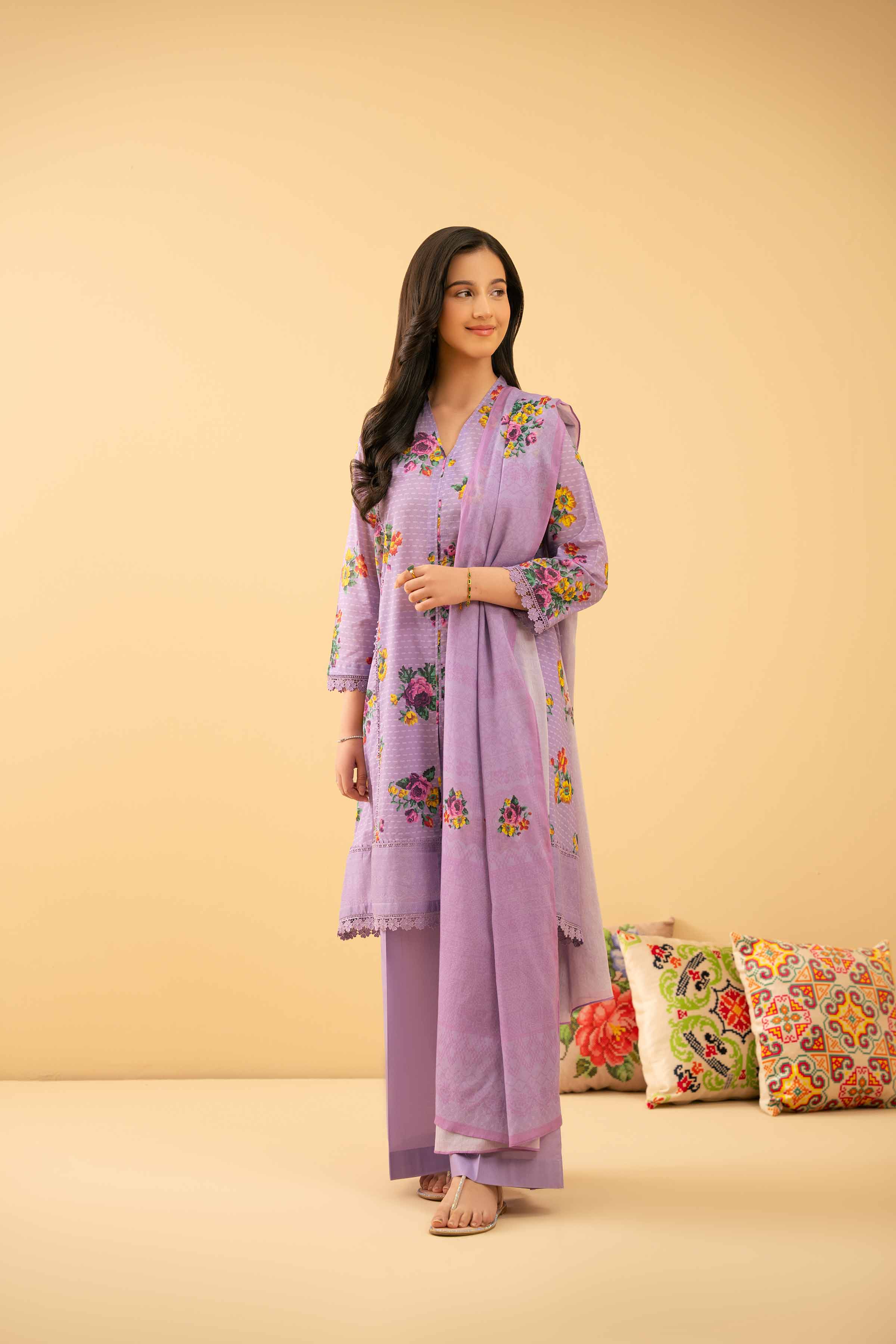 3 Piece - Printed Suit - PE25-374