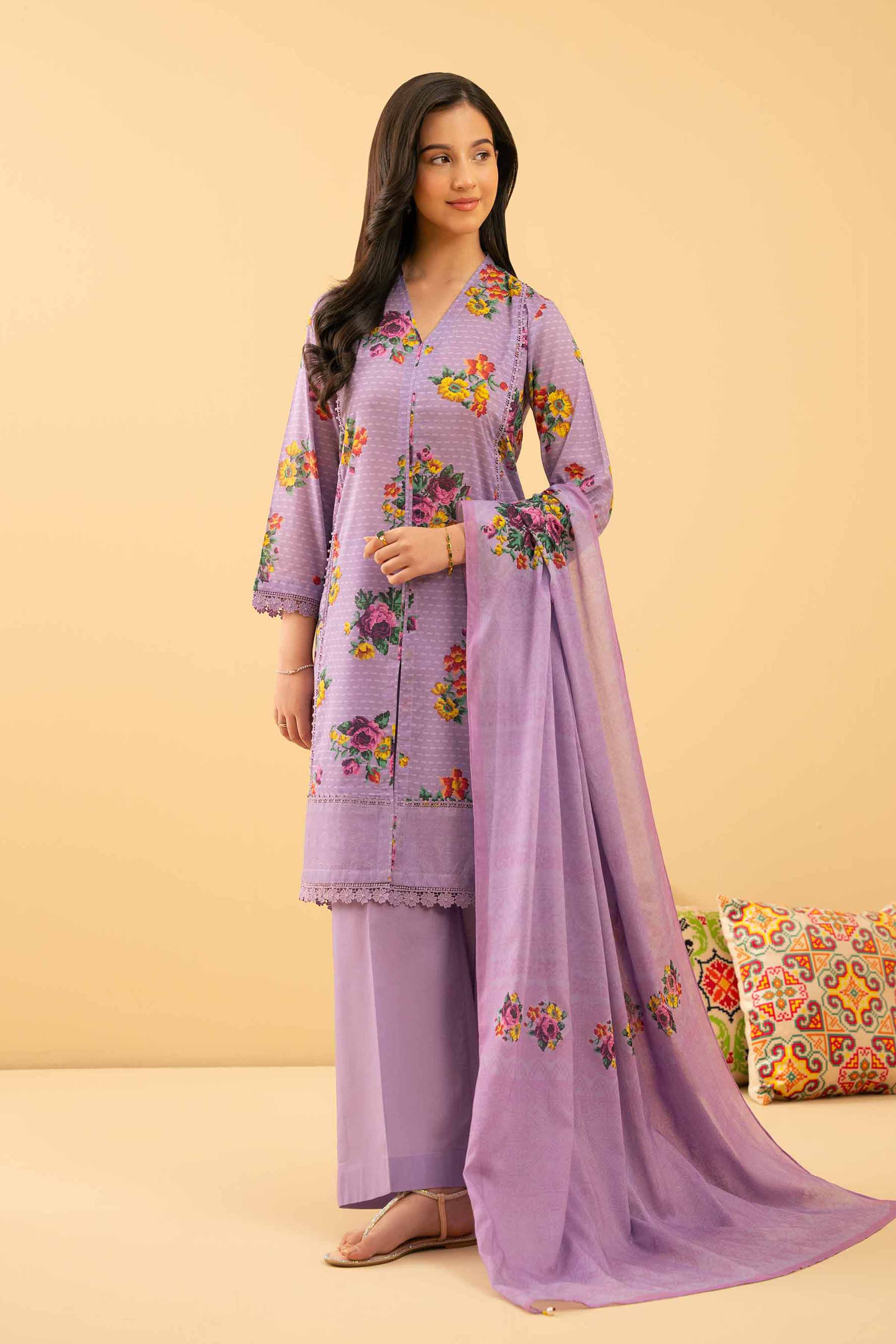 3 Piece - Printed Suit - PE25-374