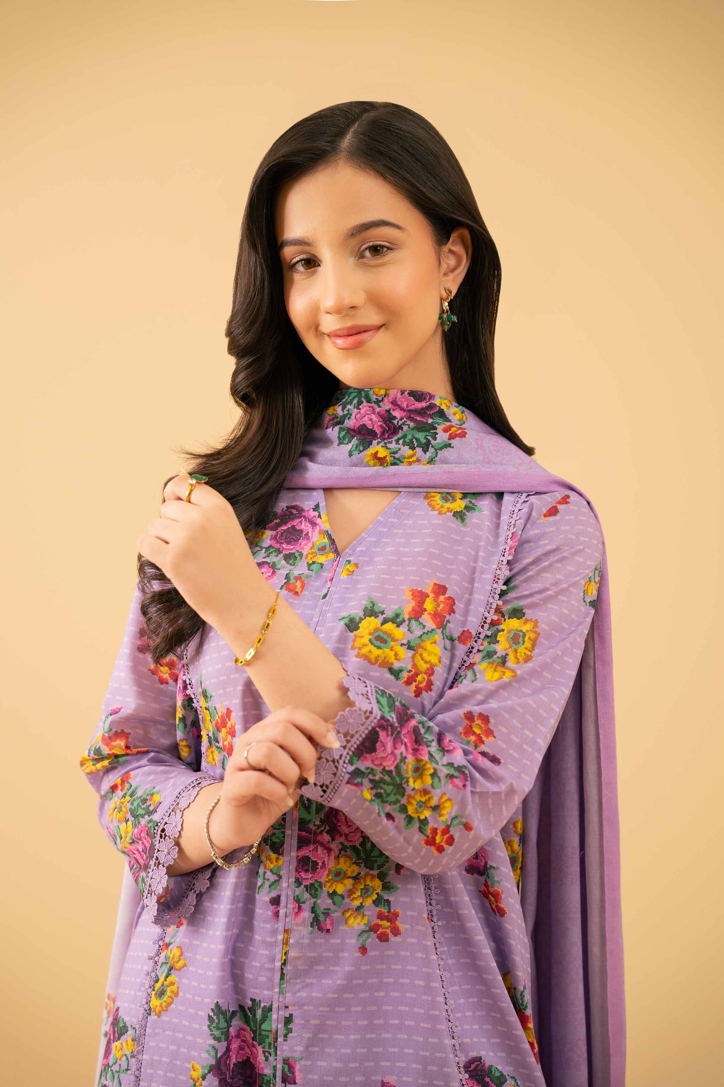 3 Piece - Printed Suit - PE25-374