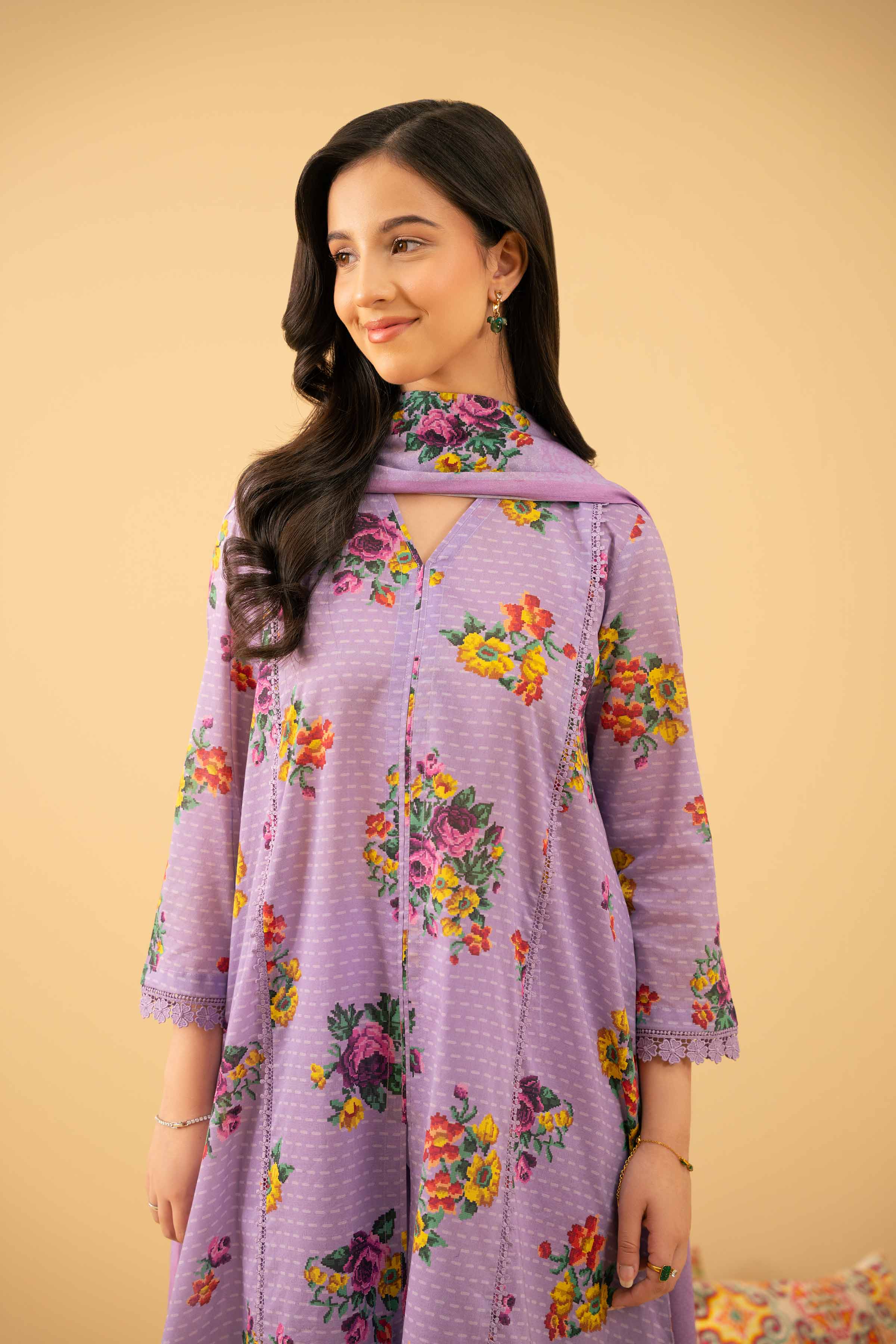 3 Piece - Printed Suit - PE25-374