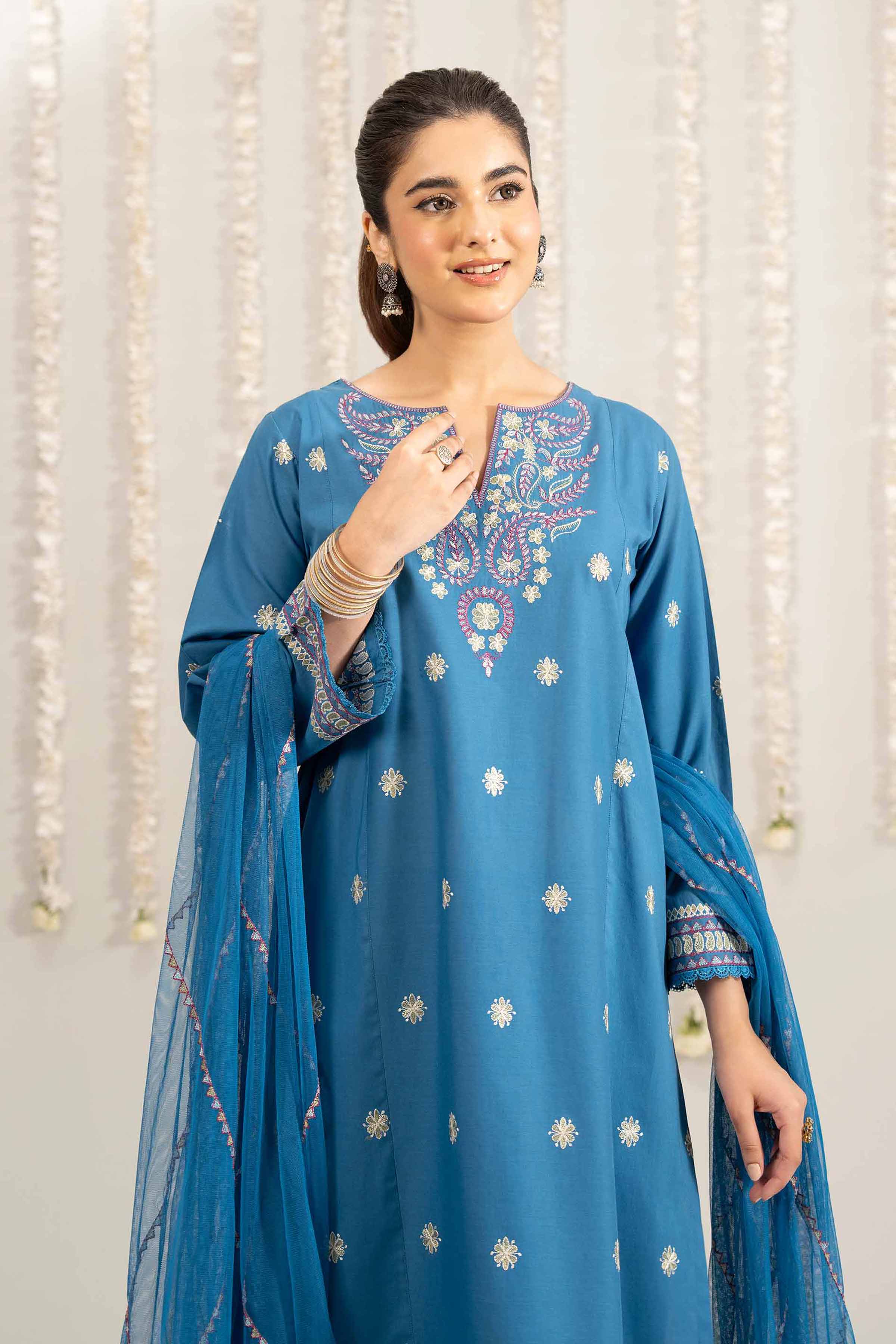 3 Piece - Embroidered Suit - PE25-481