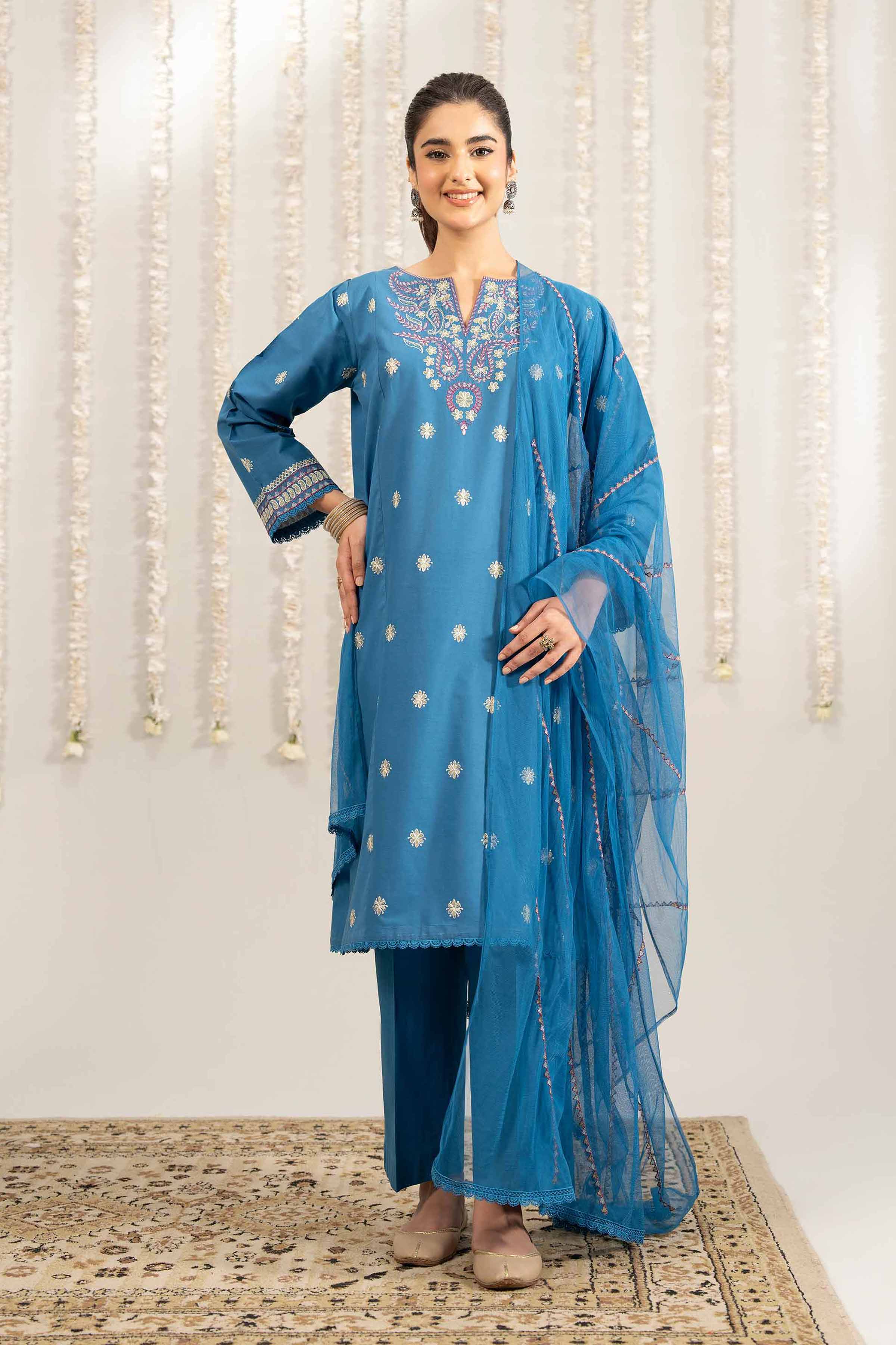3 Piece - Embroidered Suit - PE25-481