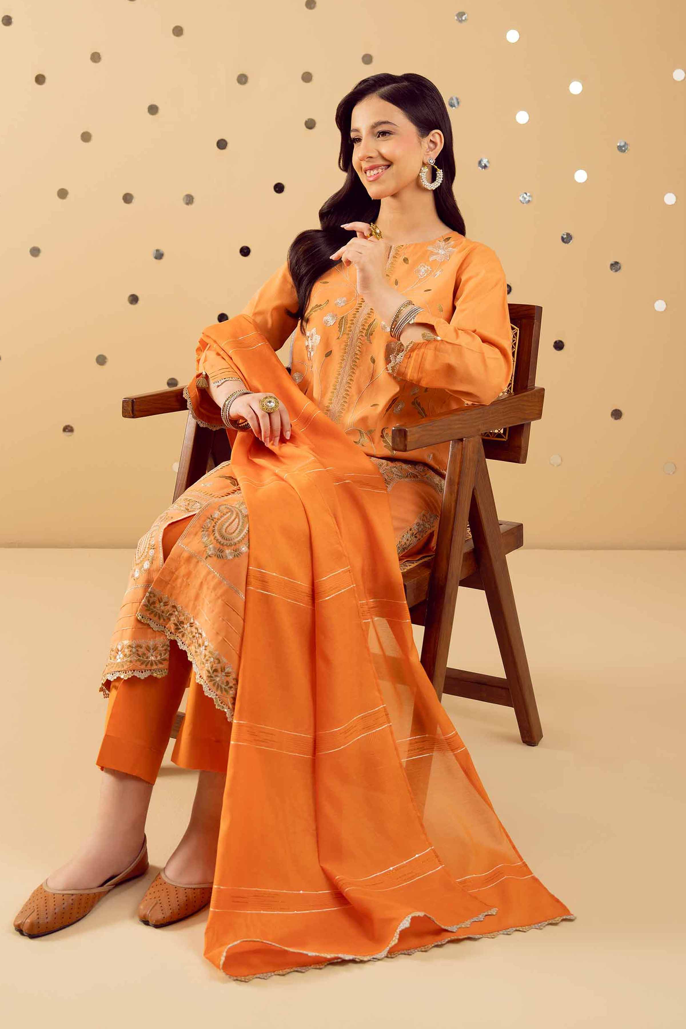 3 Piece - Embroidered Suit - PE25-502