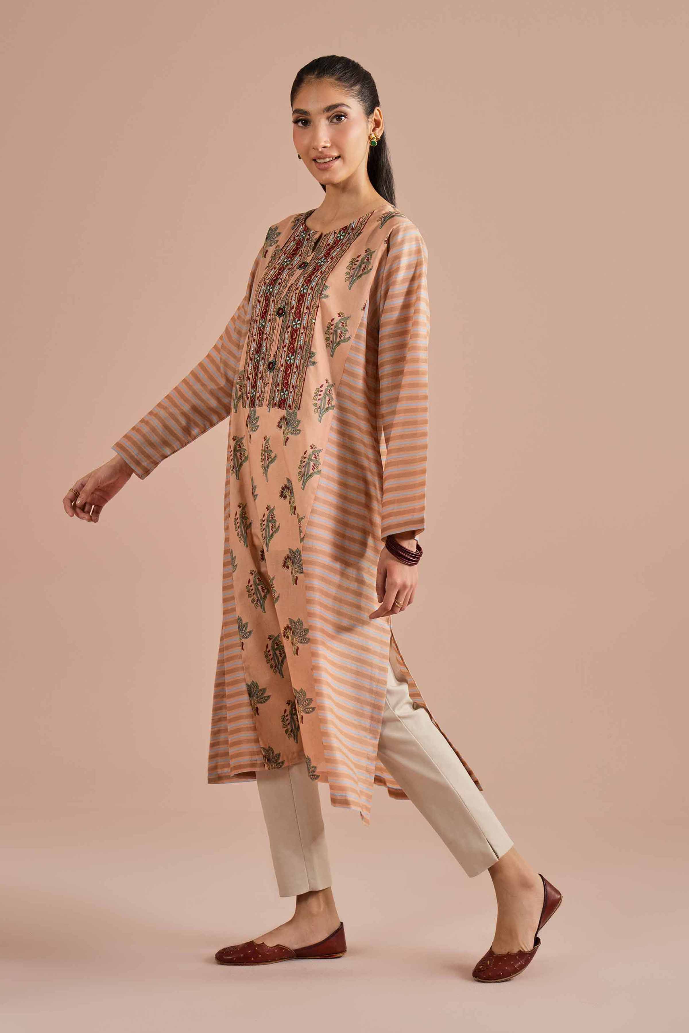 Printed Embroidered Shirt - PE26-01
