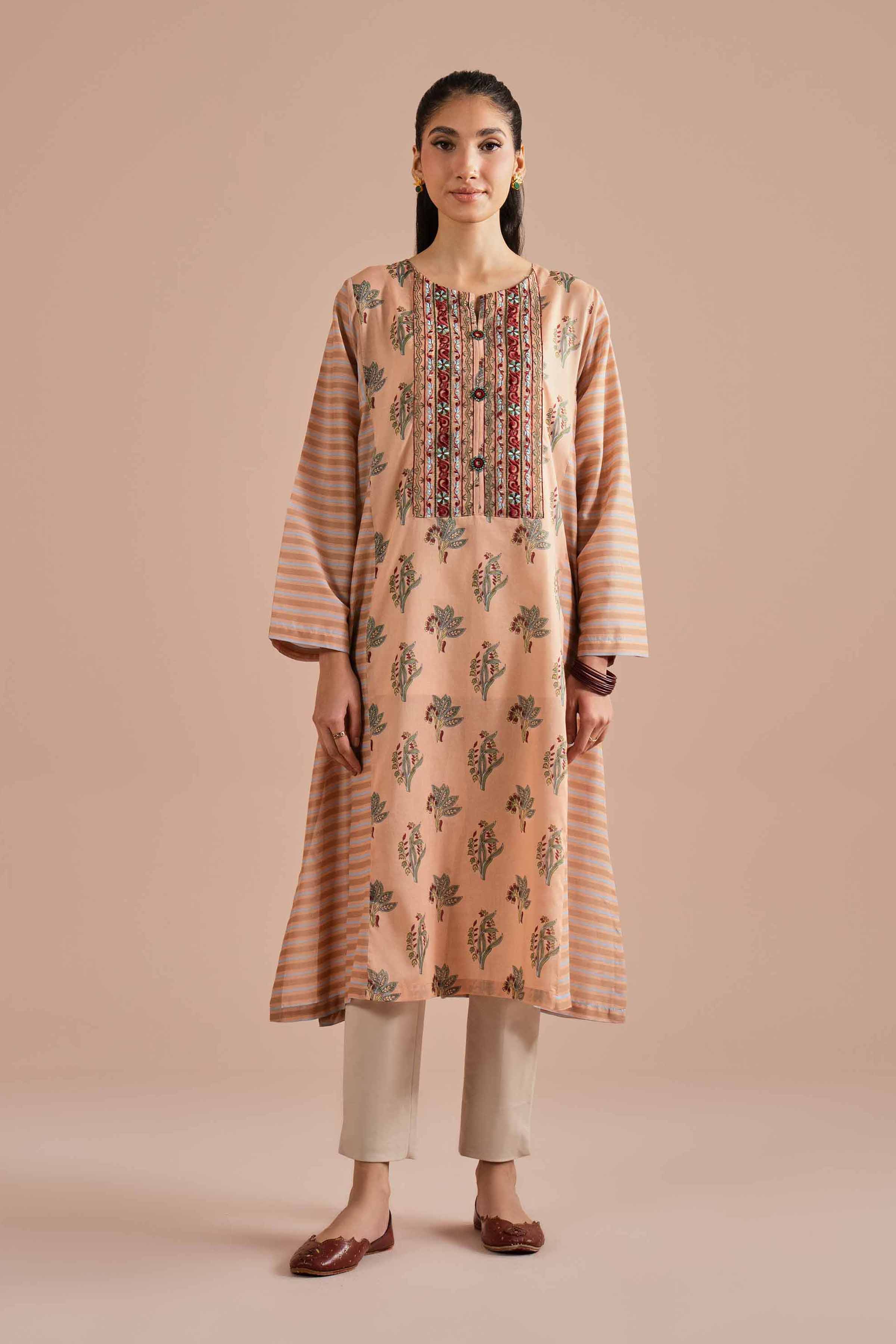 Printed Embroidered Shirt - PE26-01