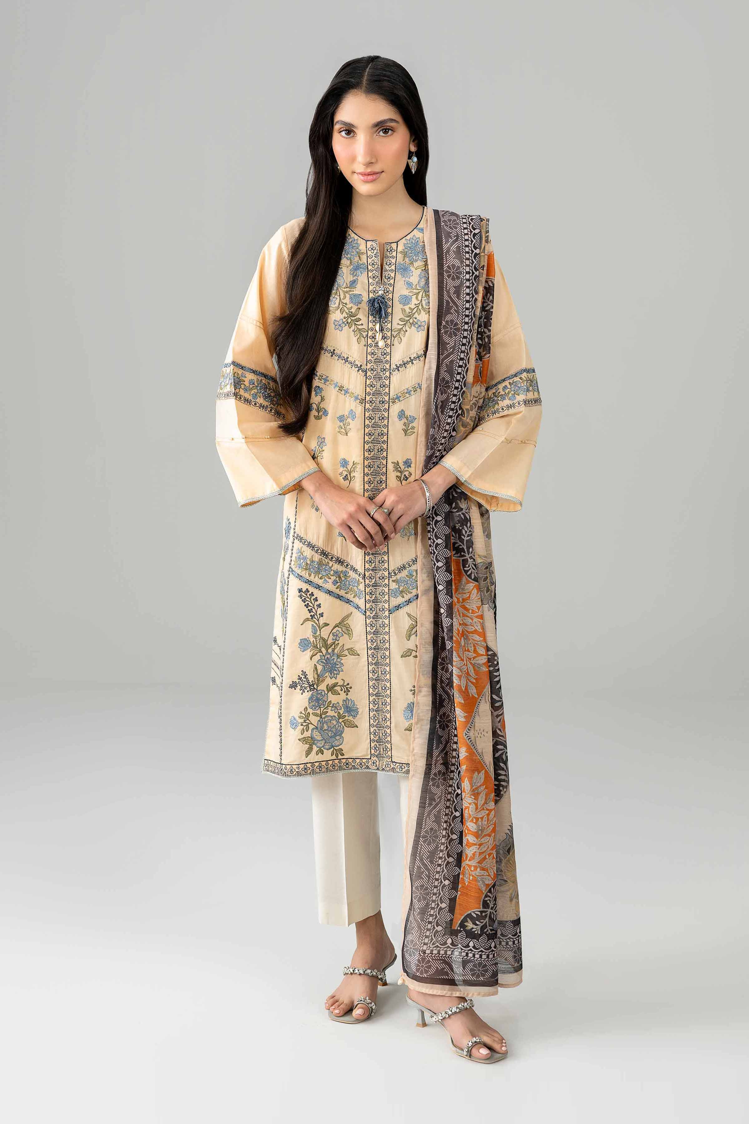 2 Piece - Embroidered Suit - PE26-129