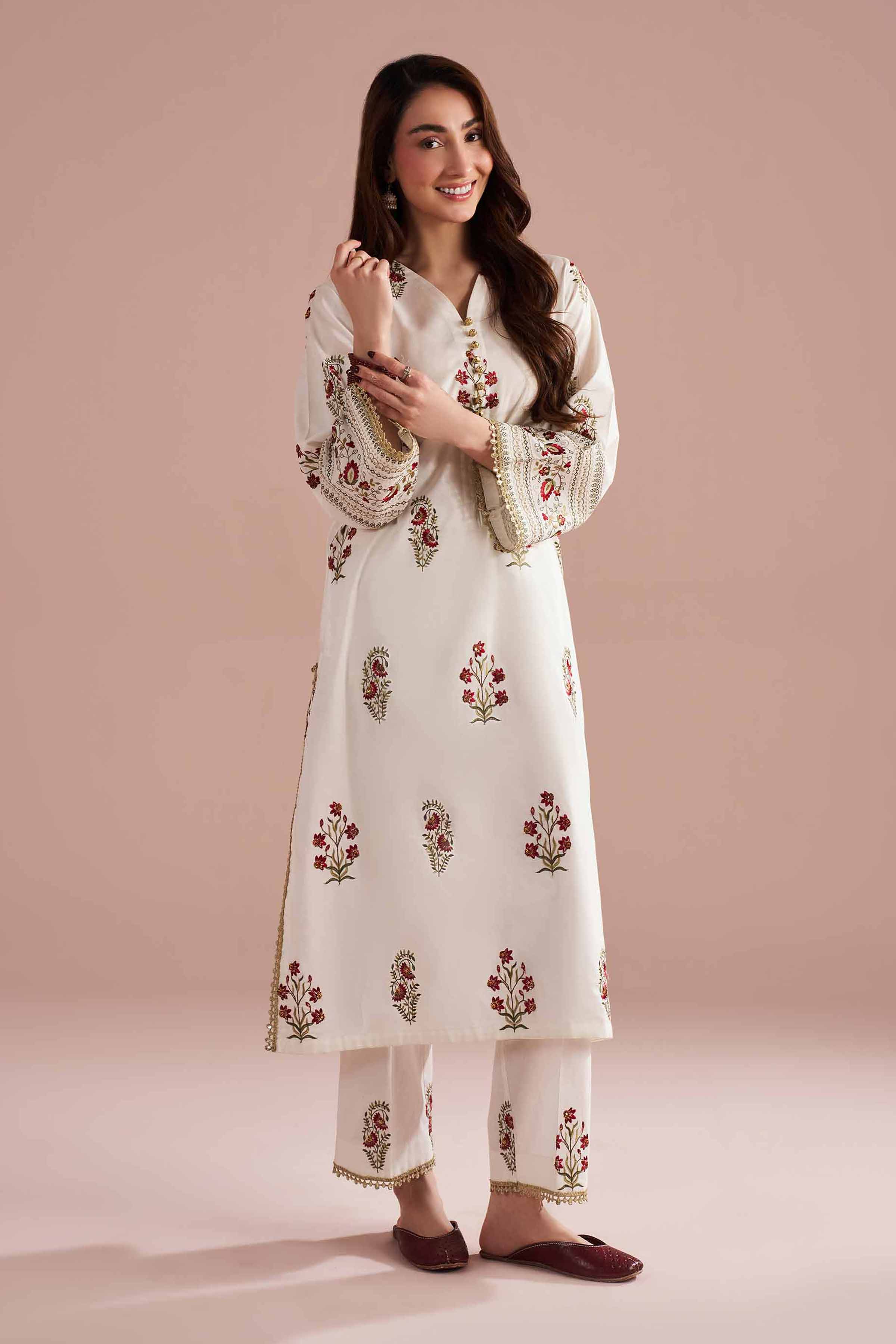 2 Piece - Embroidered Suit - PE26-242