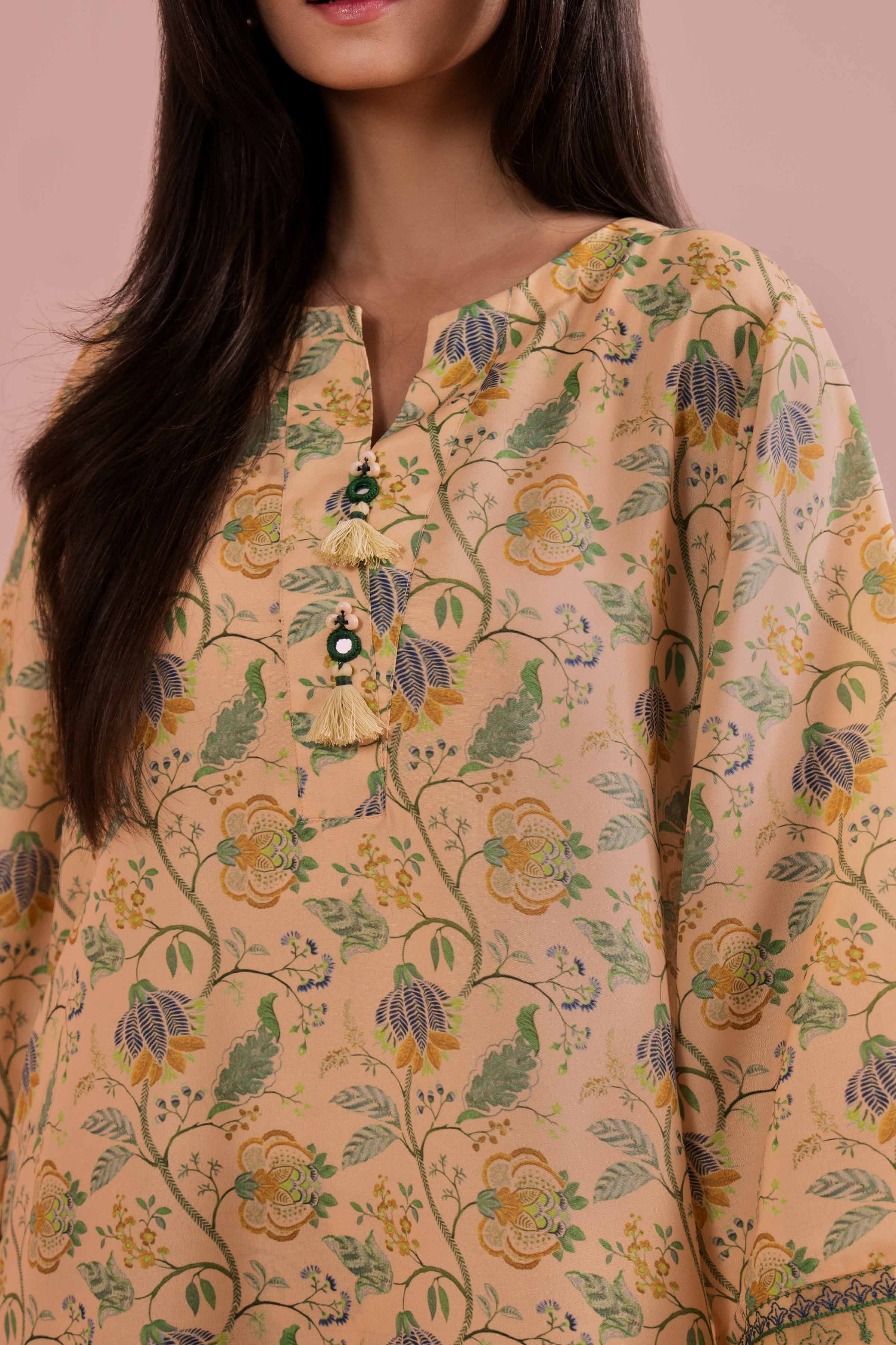 2 Piece - Printed Embroidered Suit - PE26-29