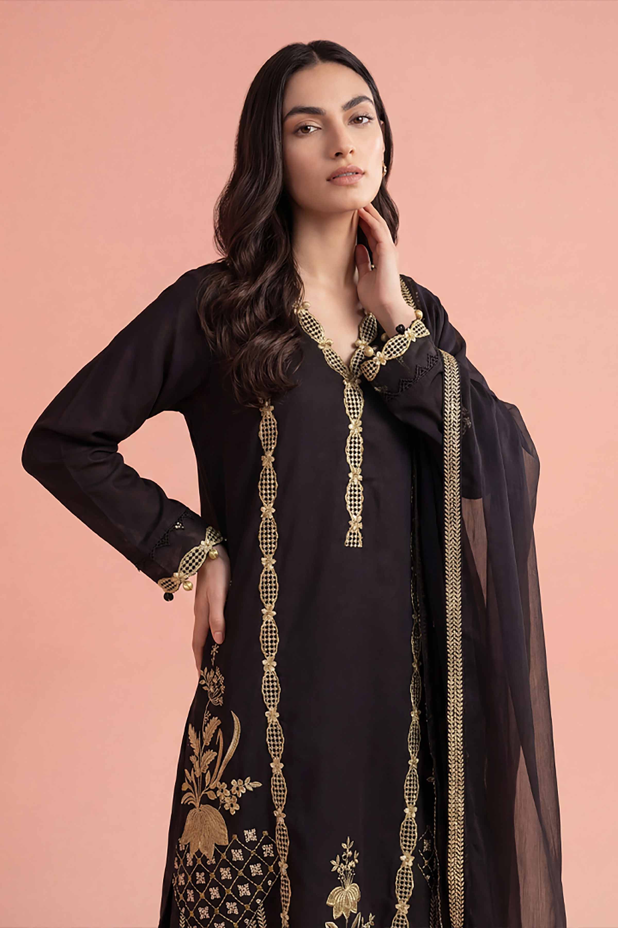 3 Piece - Embroidered Suit - PE26-294