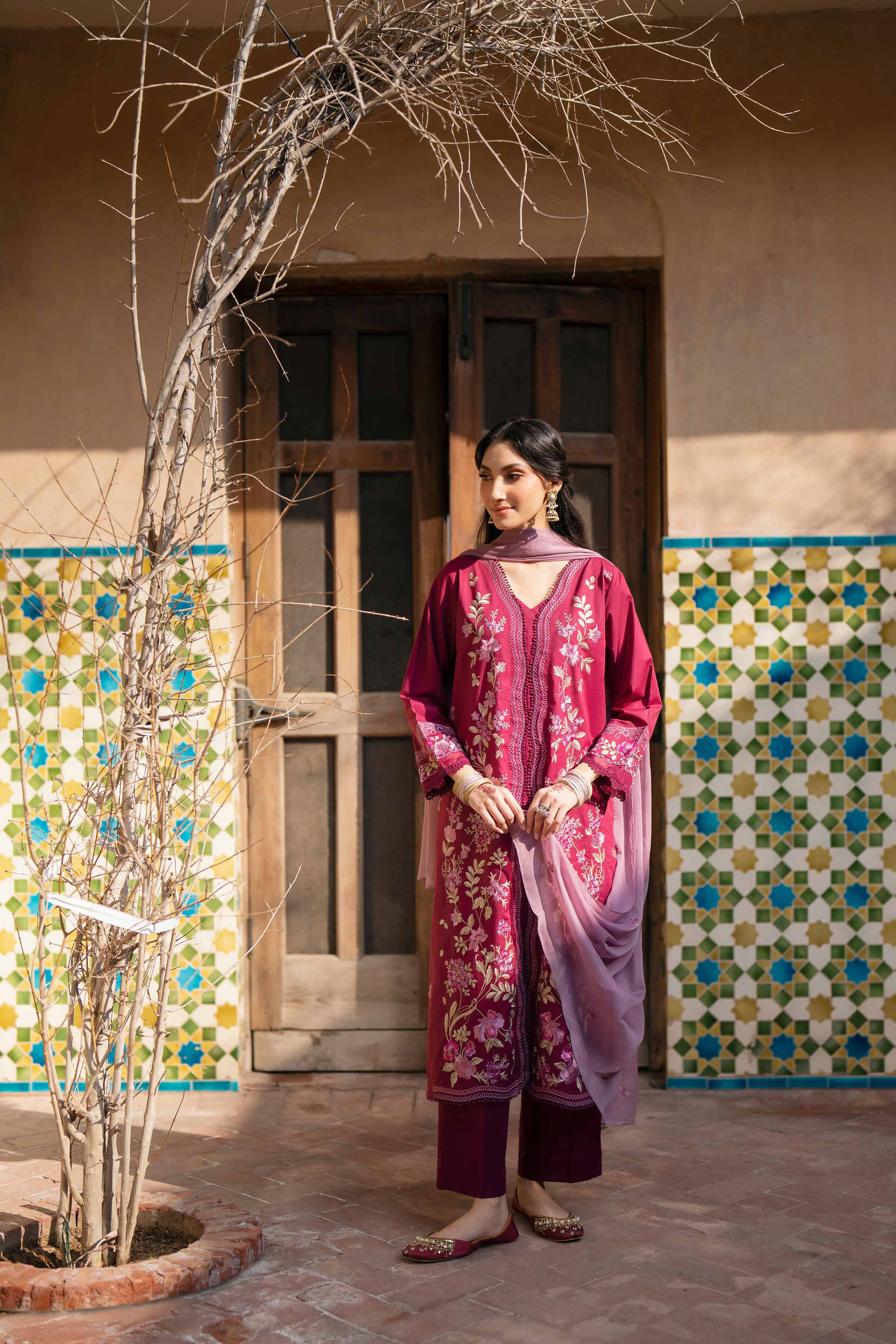 3 Piece - Embroidered Suit - PE26-297