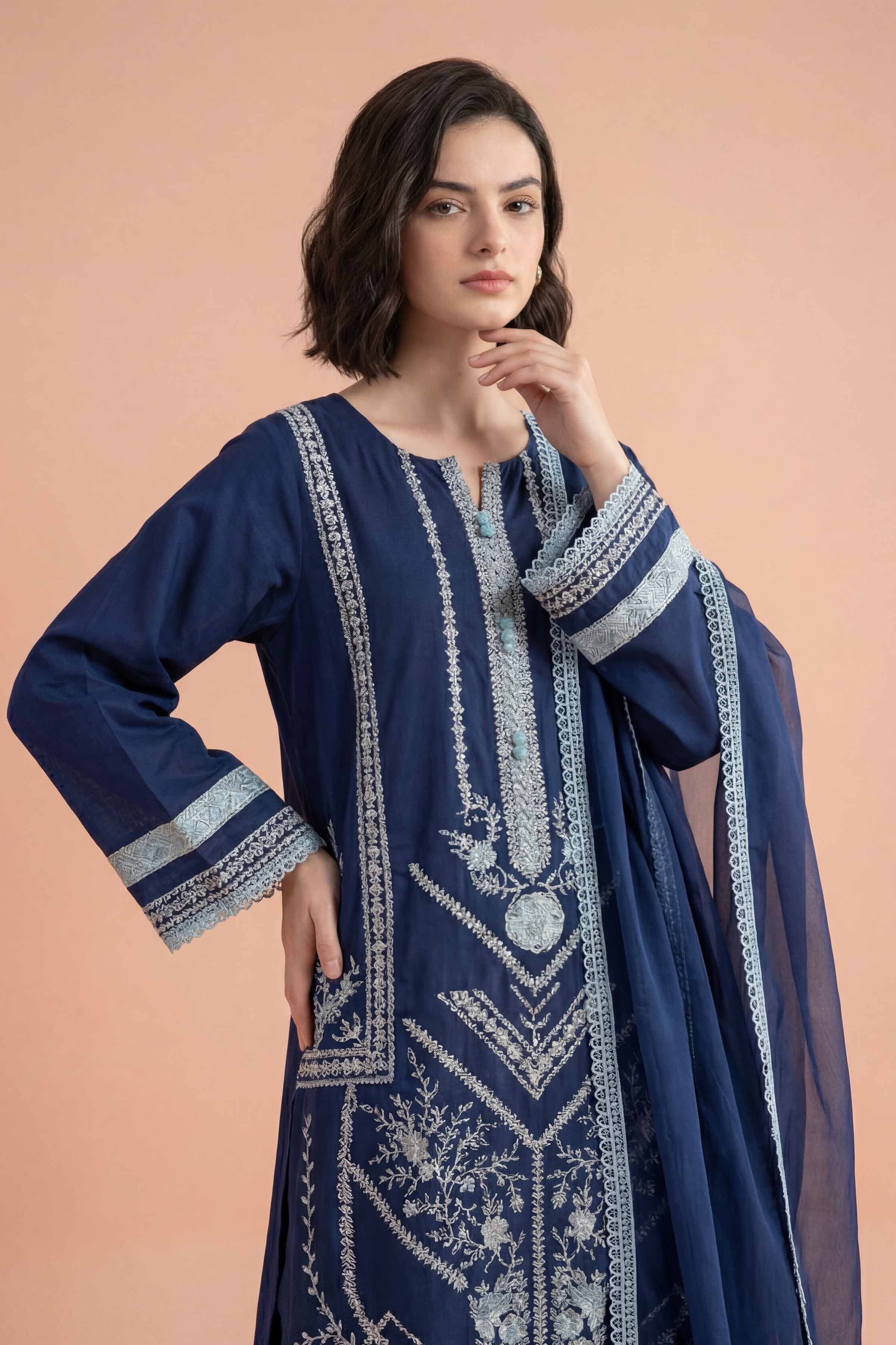 3 Piece - Embroidered Suit - PE26-299
