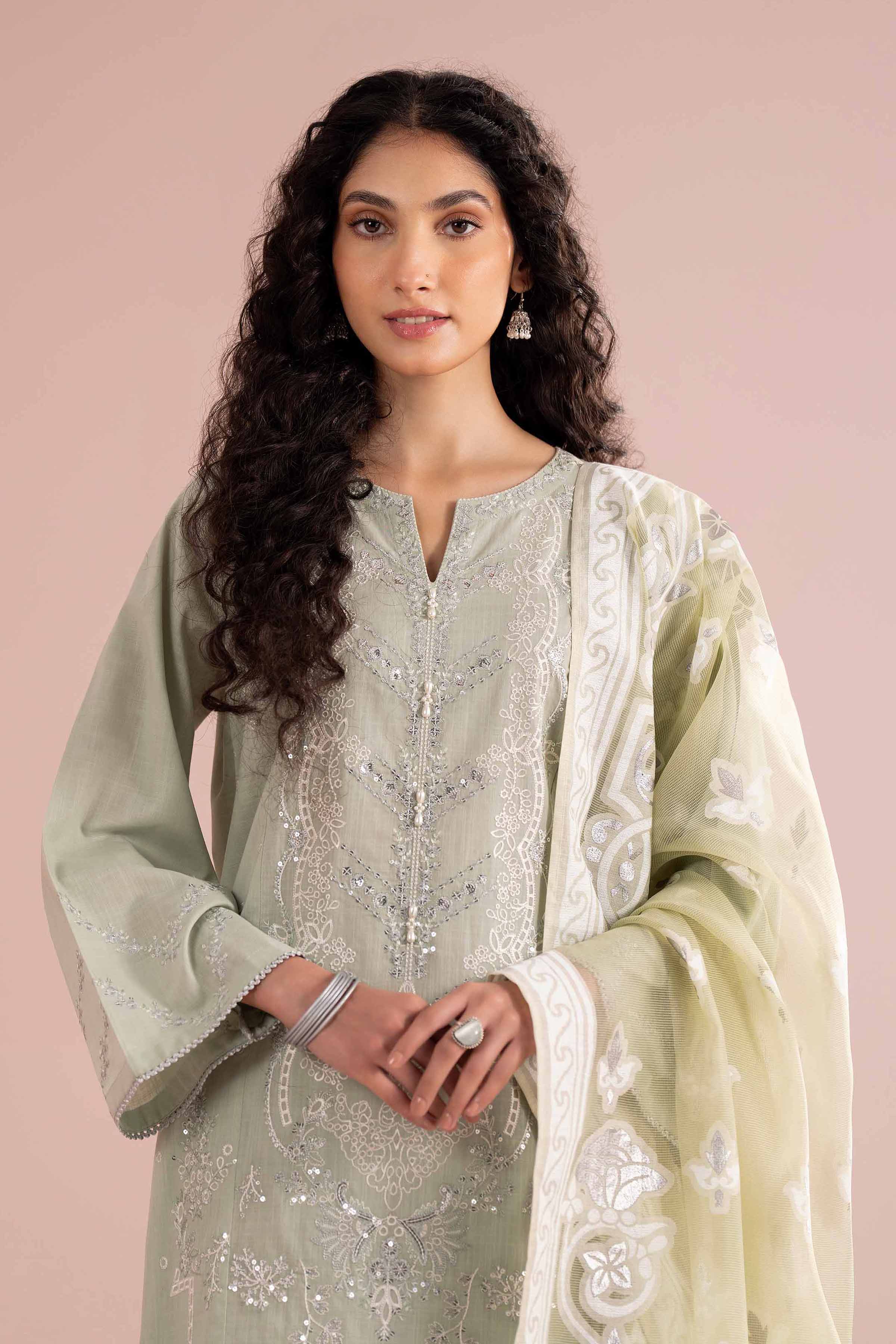 3 Piece - Embroidered Suit - PE26-316