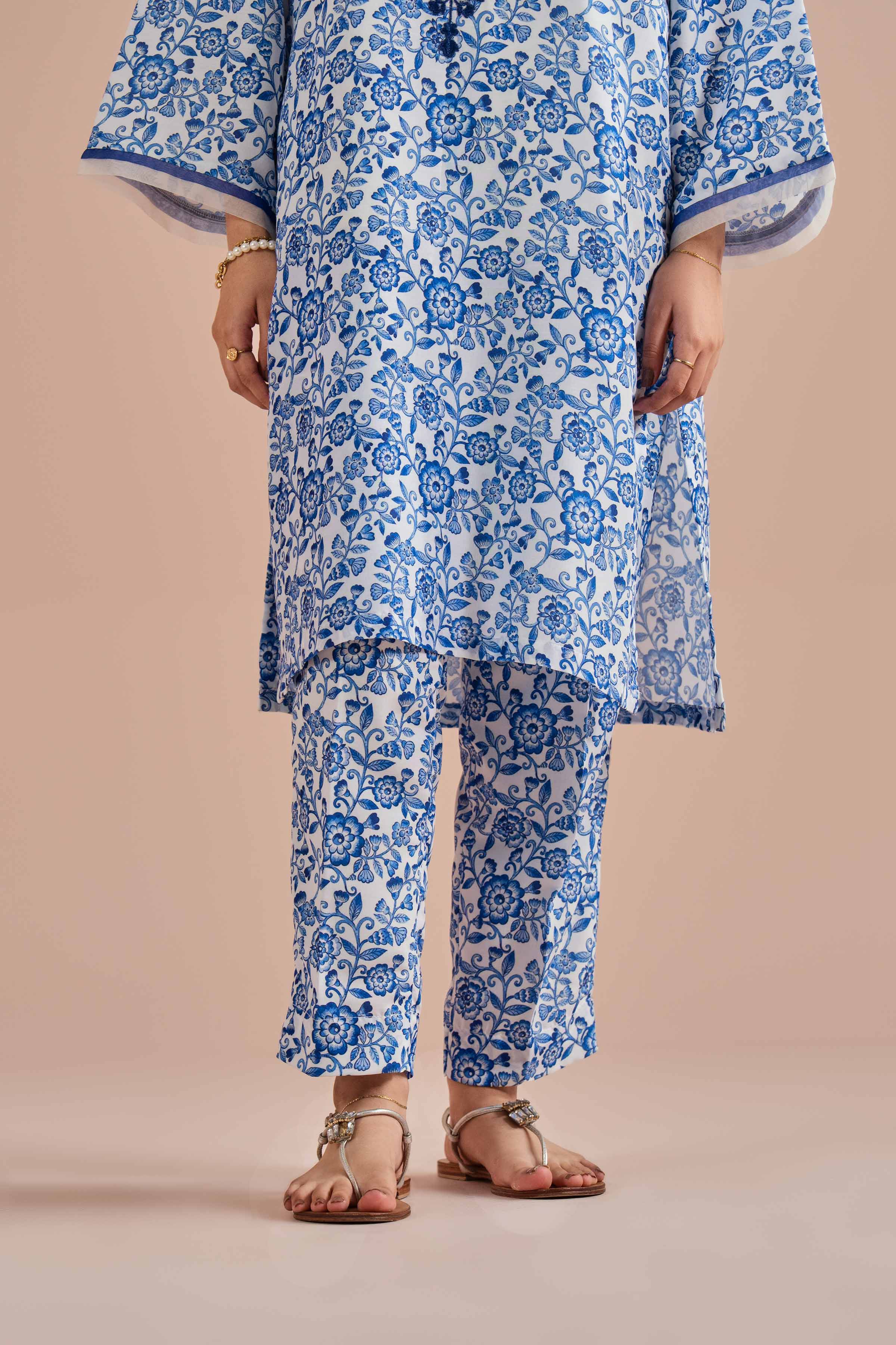 2 Piece - Printed Embroidered Suit - PE26-32