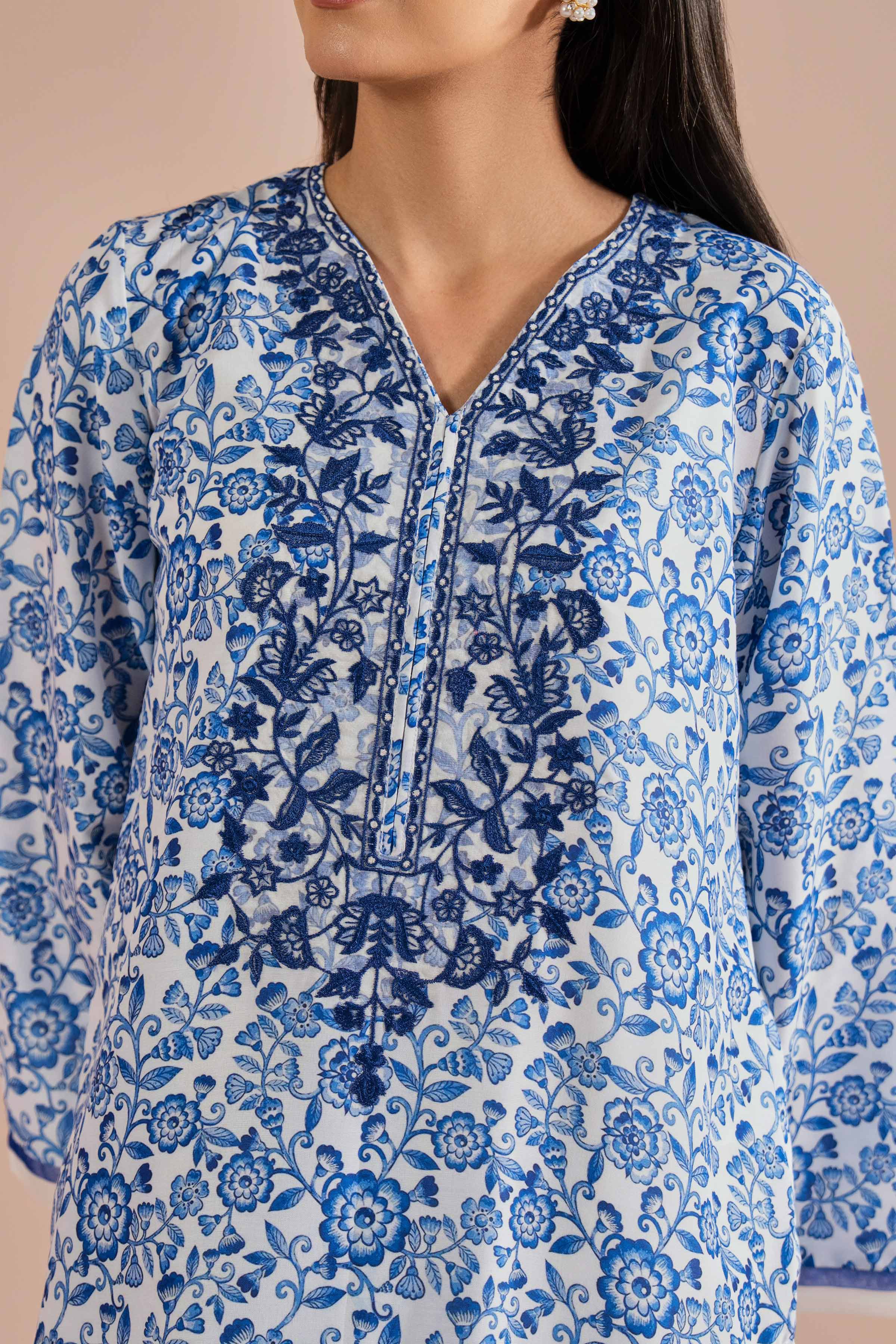 2 Piece - Printed Embroidered Suit - PE26-32
