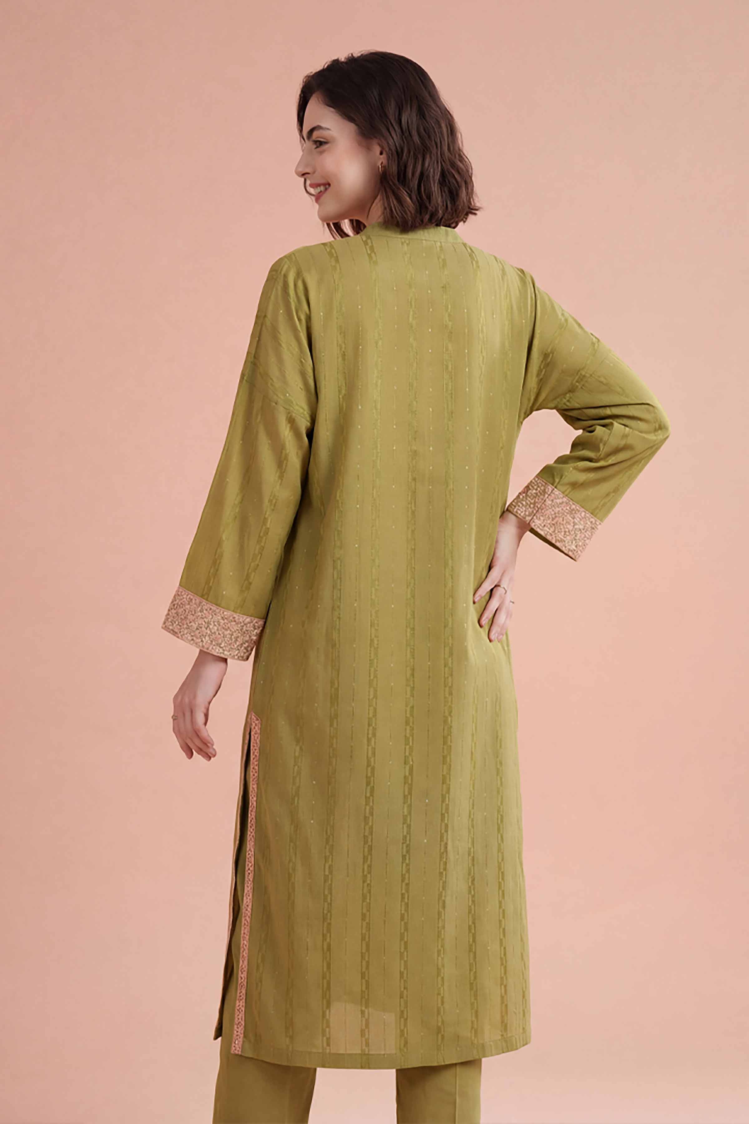 2 Piece - Embroidered Suit - PE26-461