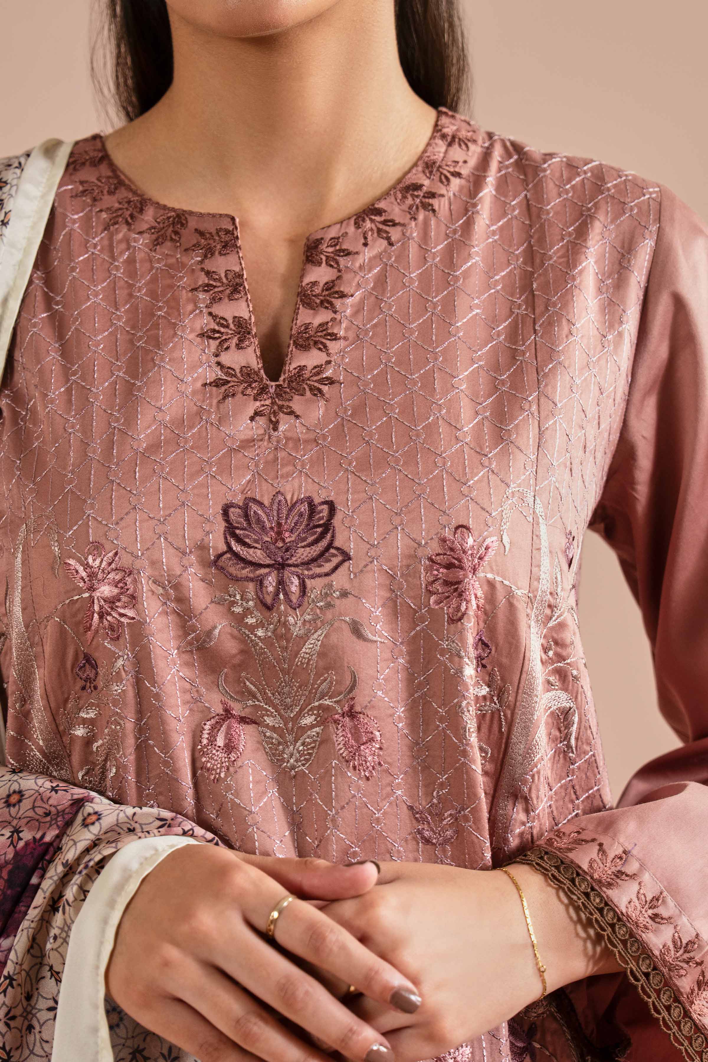 3 Piece - Embroidered Suit - PE26-61