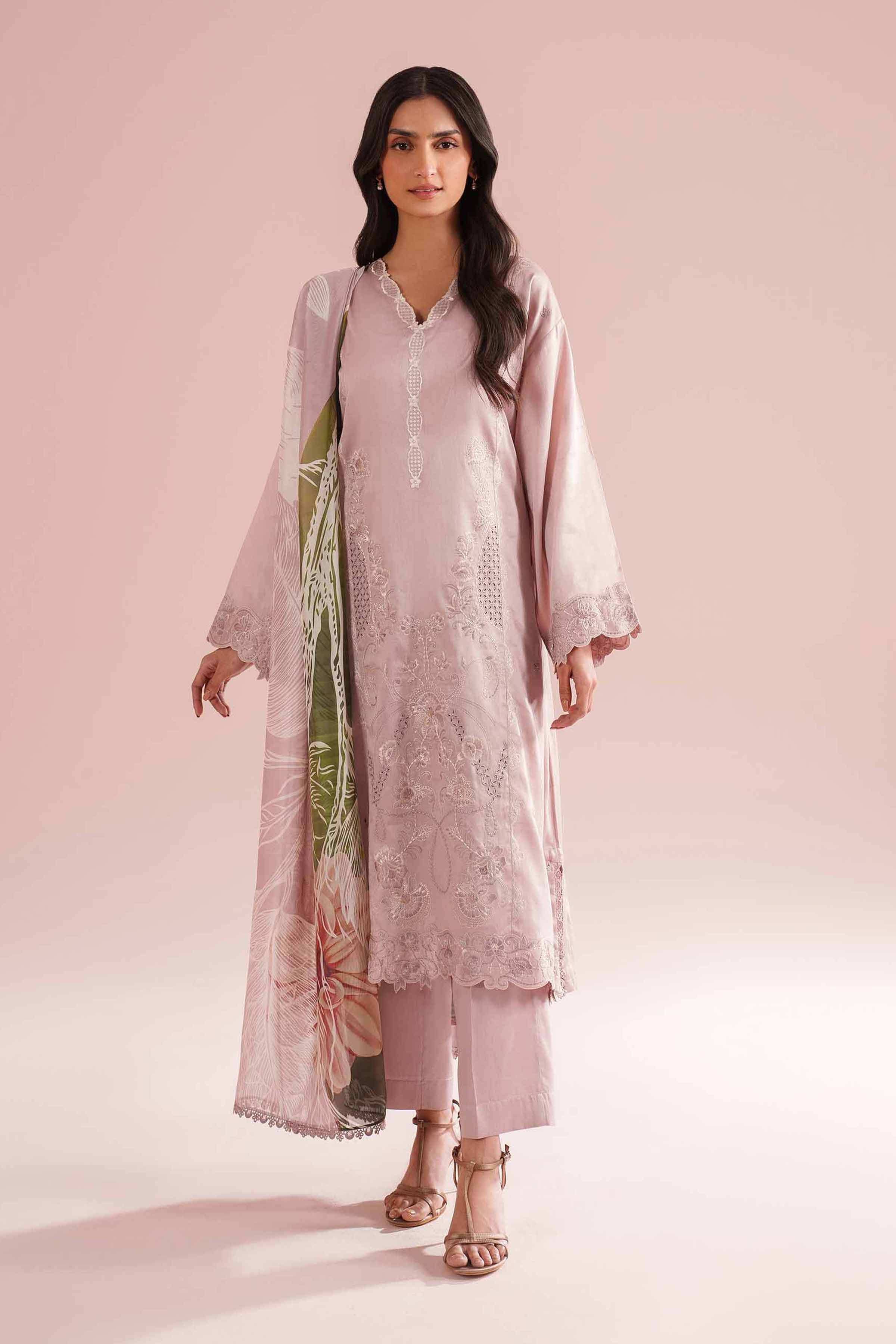 3 Piece - Embroidered Suit - PE26-64