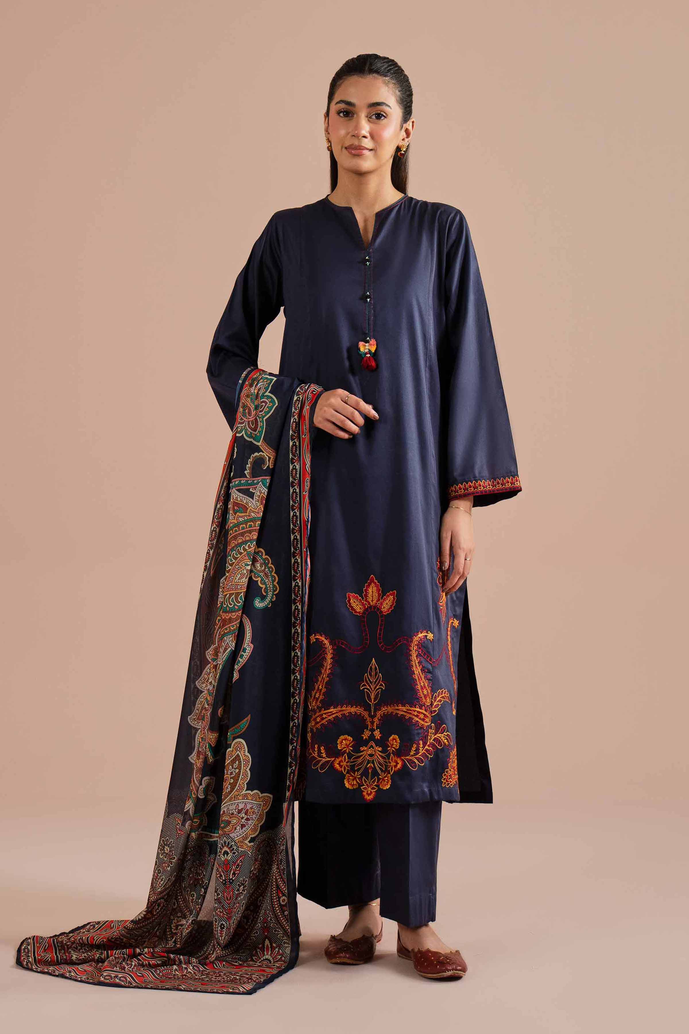 3 Piece - Embroidered Suit - PE26-65