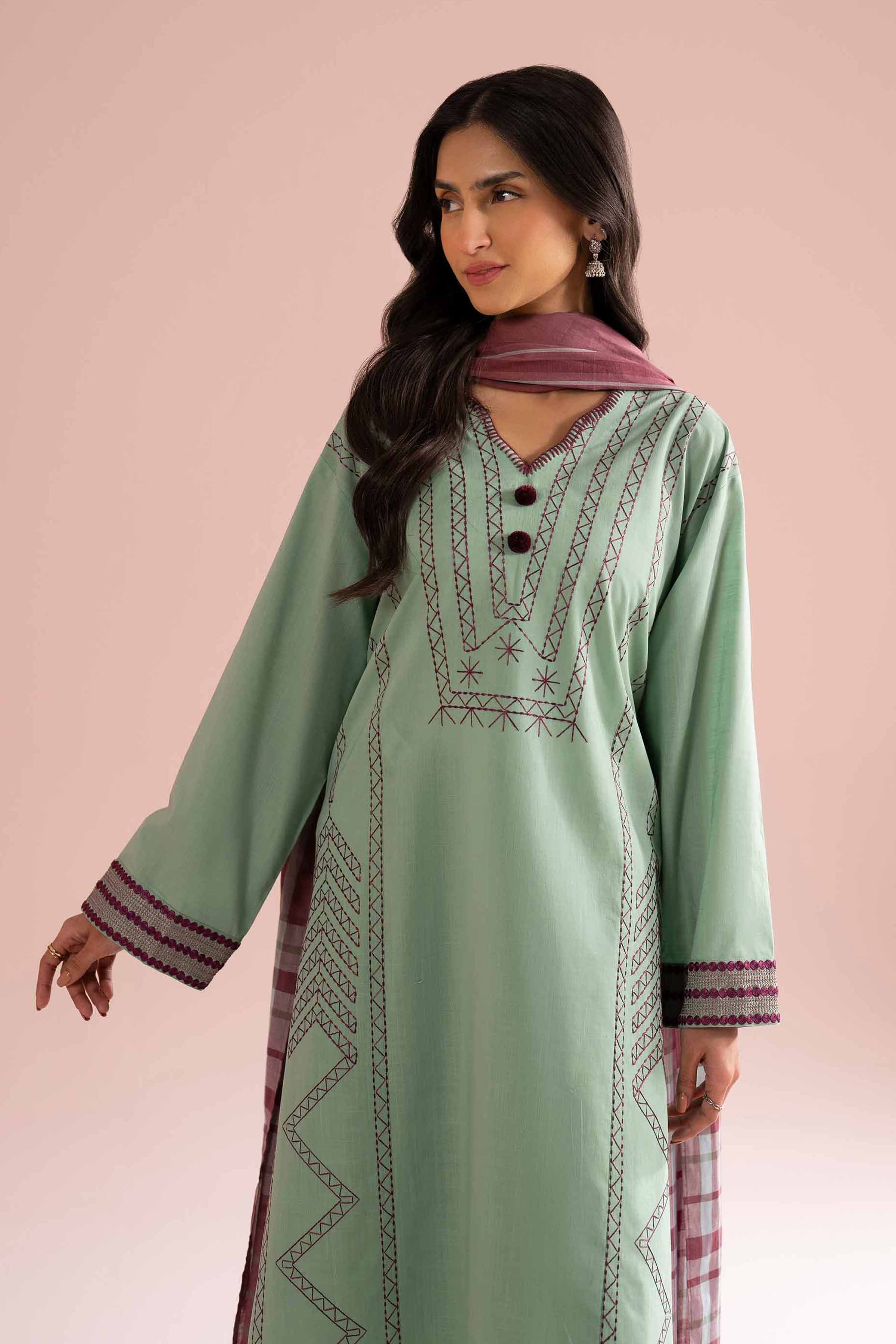3 Piece - Embroidered Suit - PE26-79
