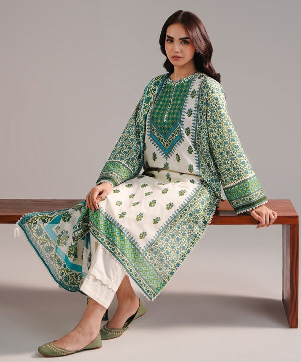 3 Piece - Printed Lawn Suit