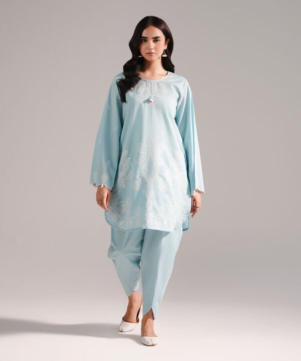 Embroidered Crosshatch Shirt
