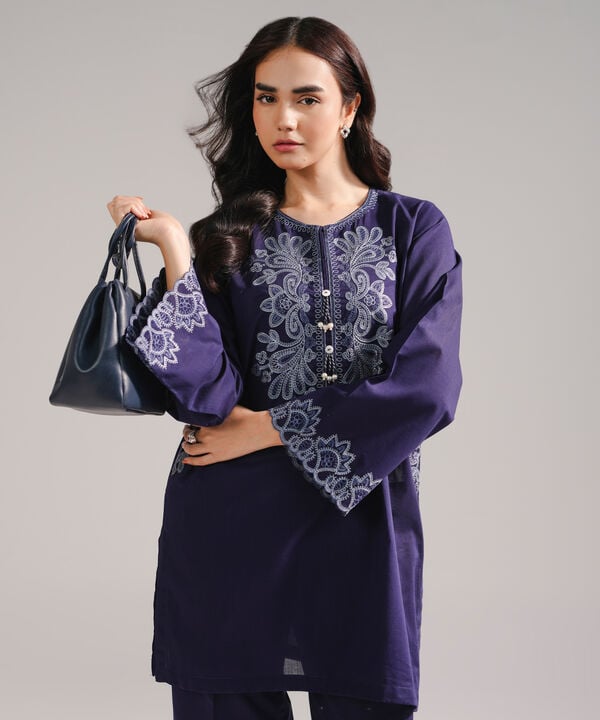 Embroidered Crosshatch Shirt