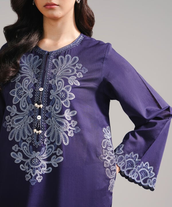 Embroidered Crosshatch Shirt