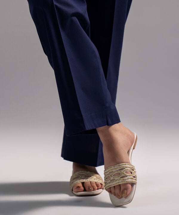 Solid Cambric Straight Pants